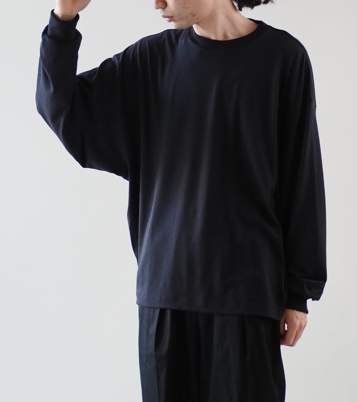 Nonnotte New テーパード オーバーサイズ  ロング スリーブ , Deep Navy