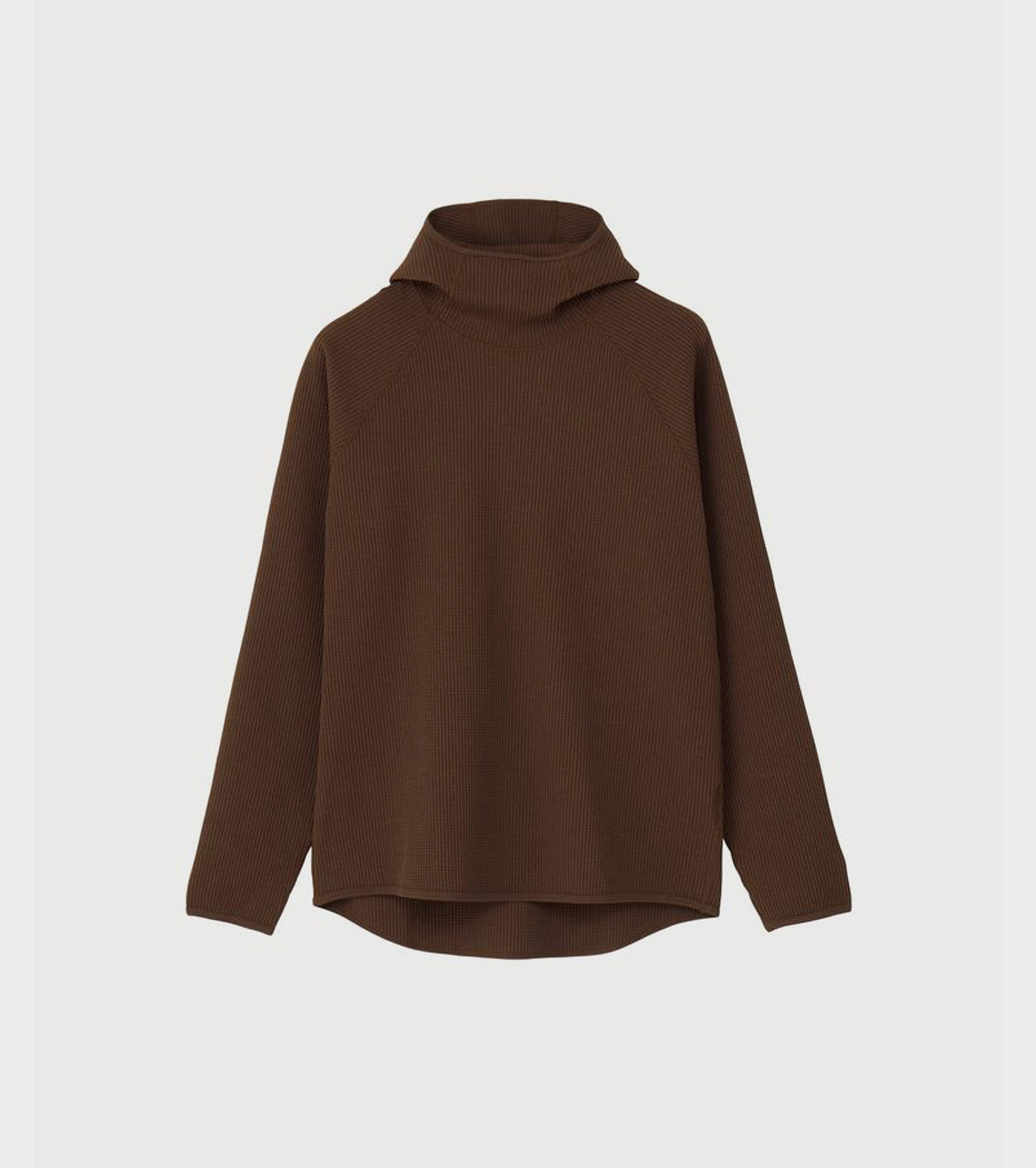 Goldwin ワッフル ライト ロング スリーブ フーディー , Chicory Brown