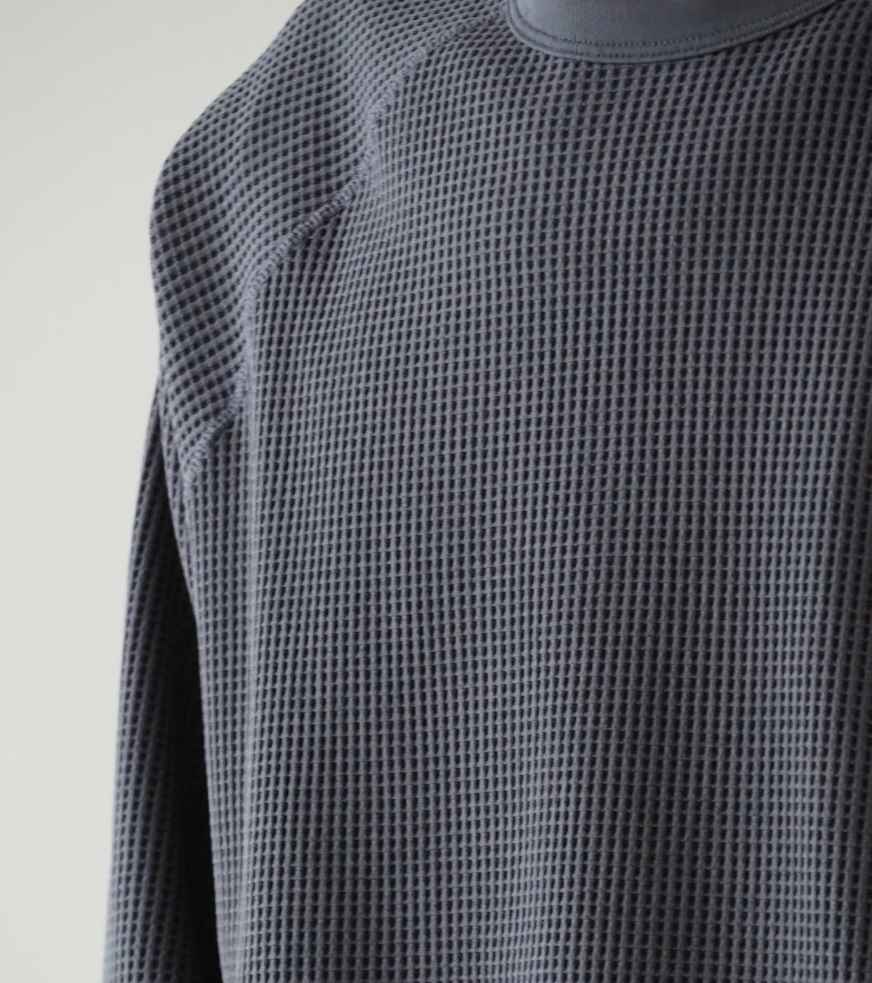 Goldwin Waffle Light Long Sleeve Tee Shirt, Cloud Gray