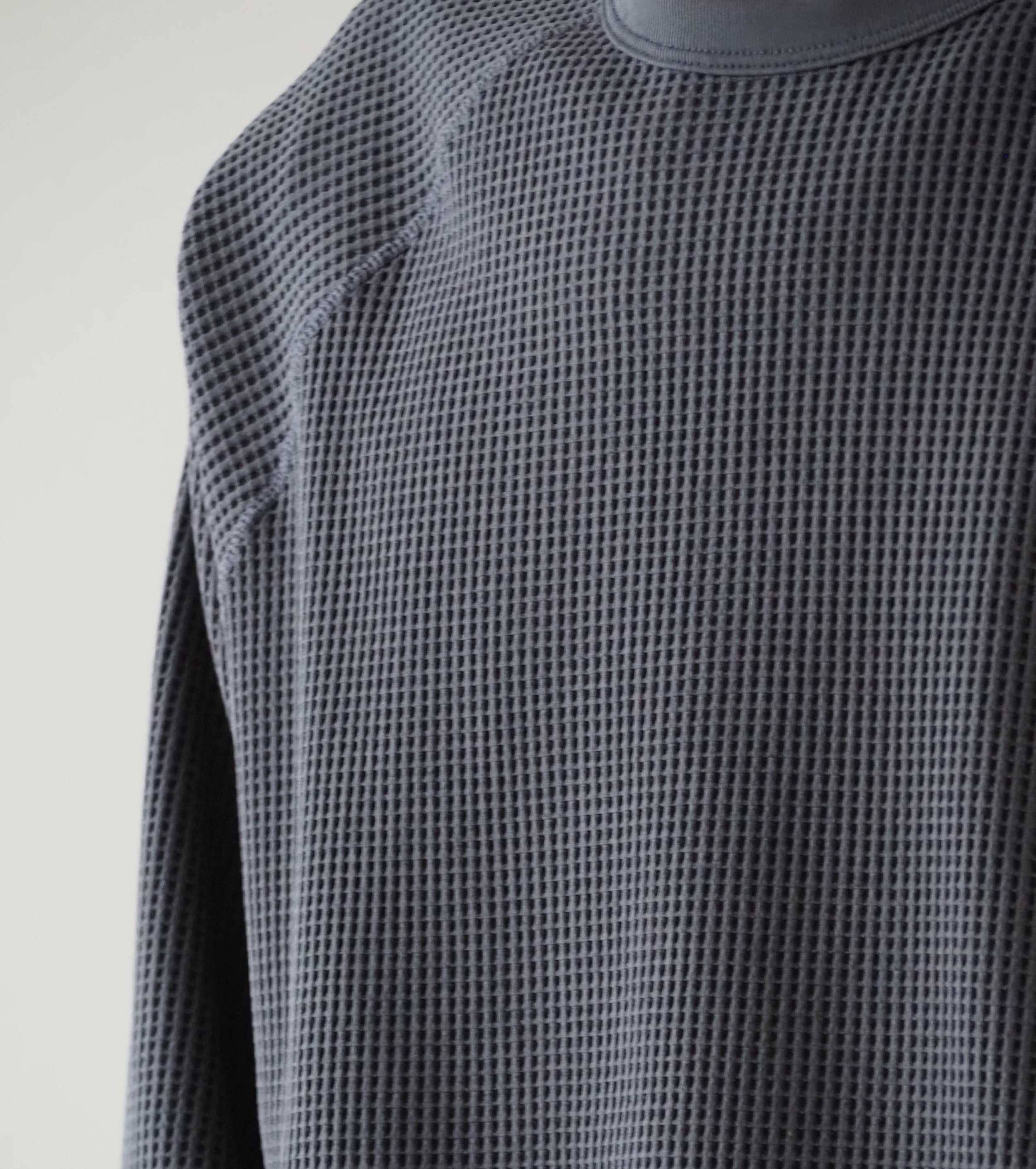 Goldwin Waffle Light Long Sleeve Tee Shirt, Cloud Gray