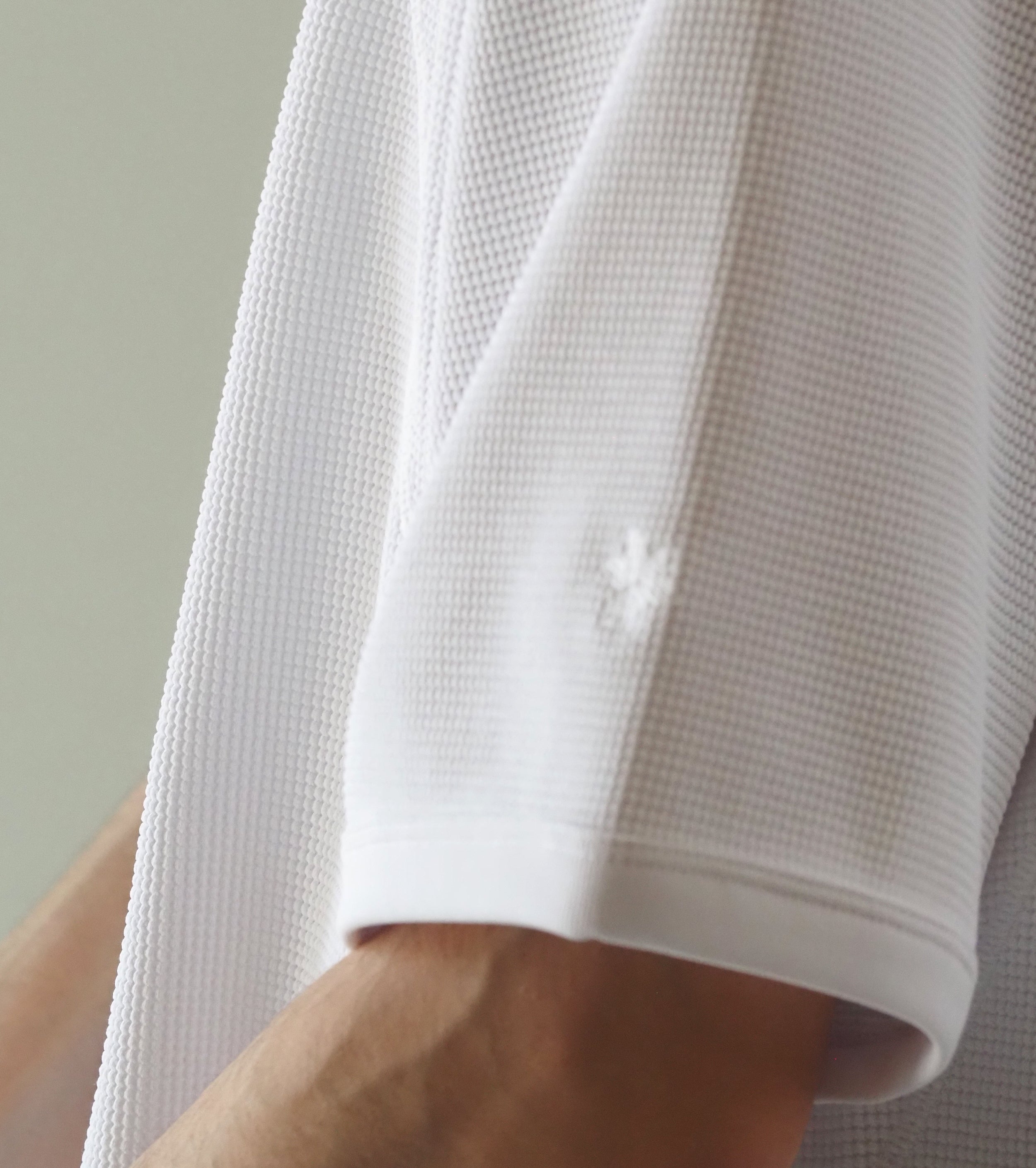 Goldwin メッシュ ワッフル アクチノイド ティーシャツ , White