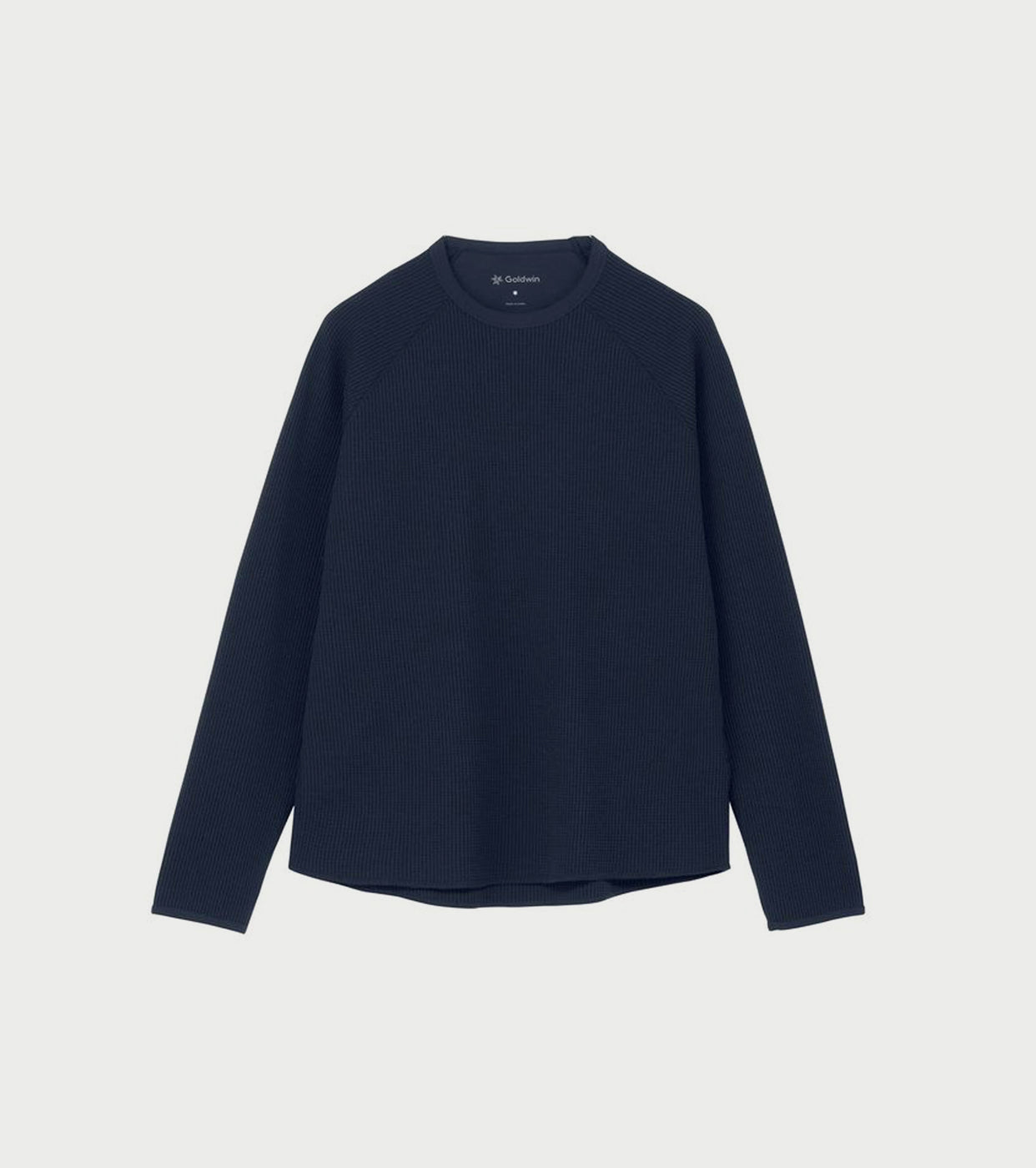 Goldwin Waffle Light Long Sleeve Tee Shirt,  Ink Navy 【New Color】