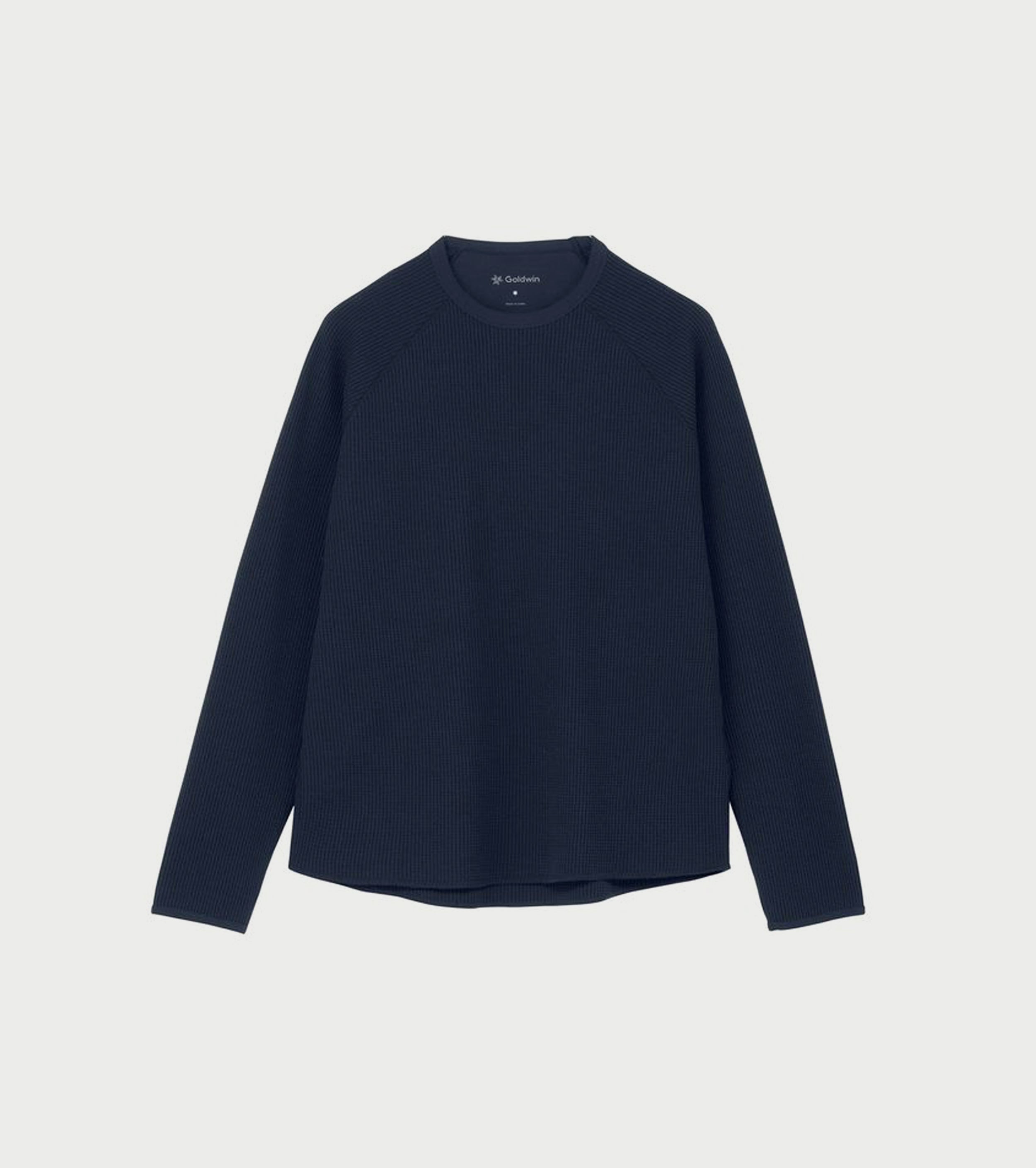 Goldwin Waffle Light Long Sleeve Tee Shirt,  Ink Navy 【New Color】