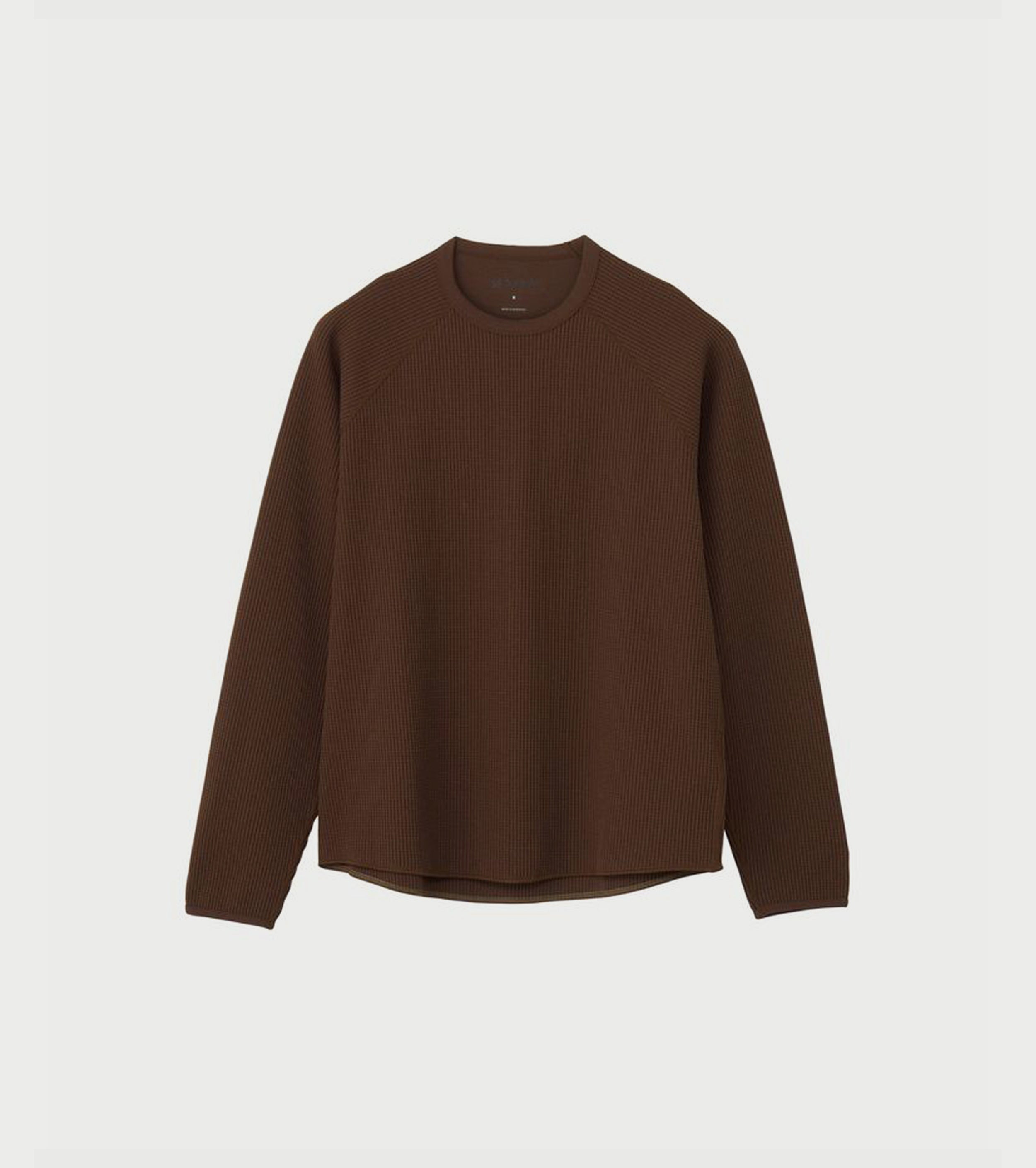 Goldwin ワッフルライトロングスリーブティーシャツ , Chicory Brown