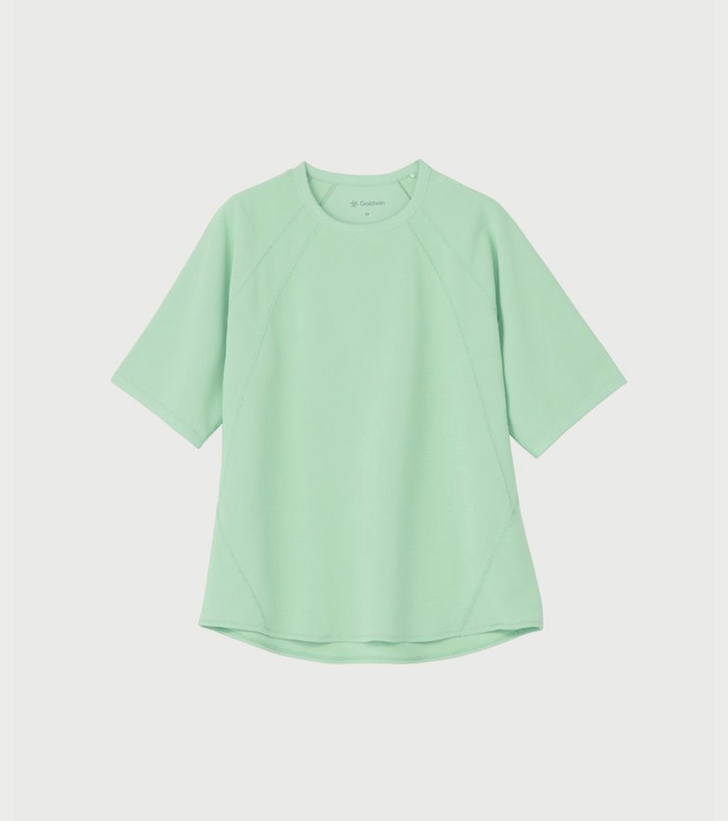 Goldwin メッシュ ワッフル アクチノイド ティーシャツ , Opal Green
