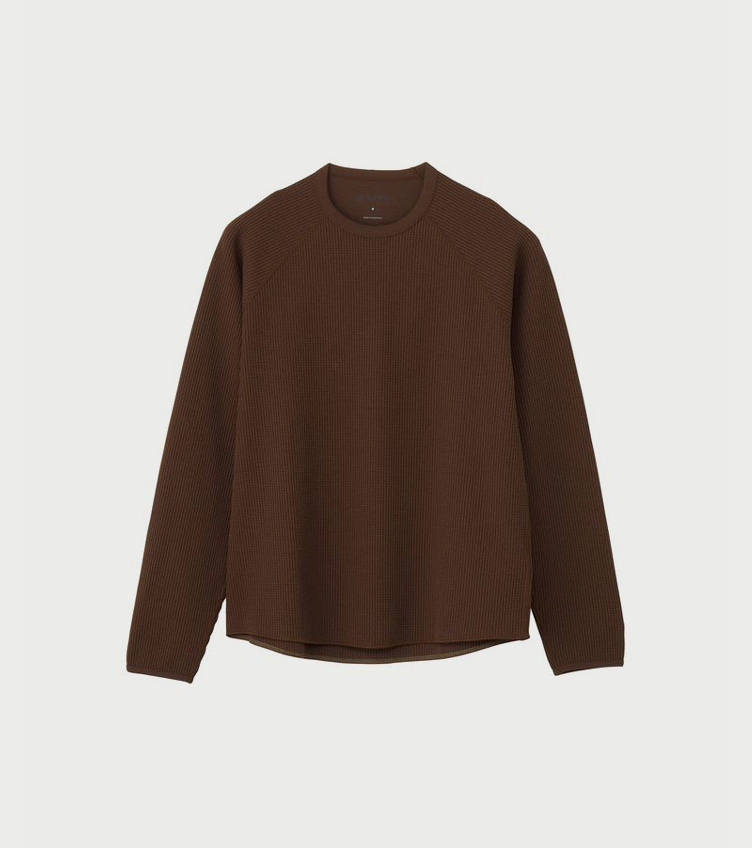 Goldwin Waffle Light Long Sleeve Tee Shirt, Chicory Brown