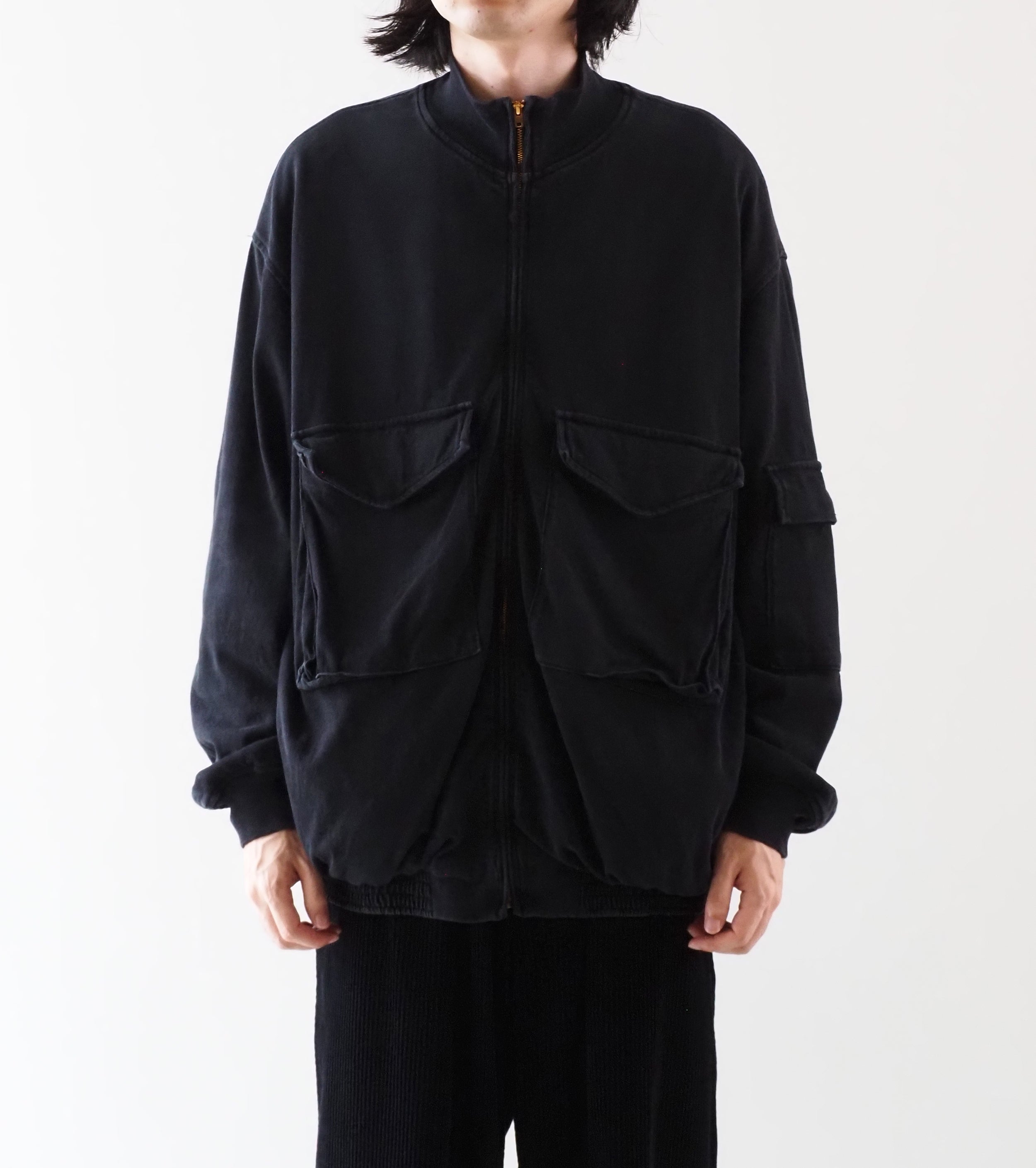 COMOLI Cotton Jersey G8 Jacket , Black