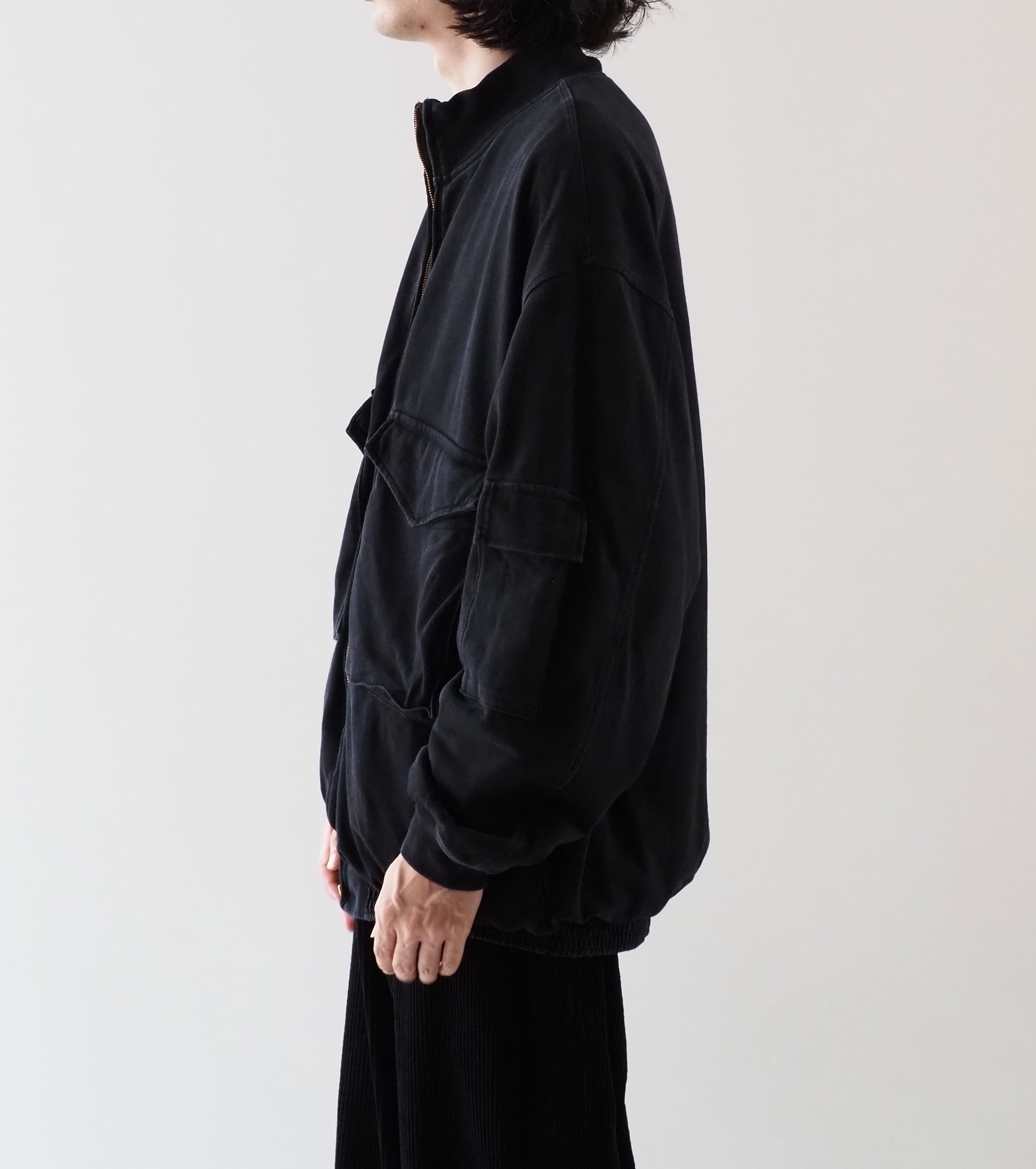 COMOLI Cotton Jersey G8 Jacket , Black