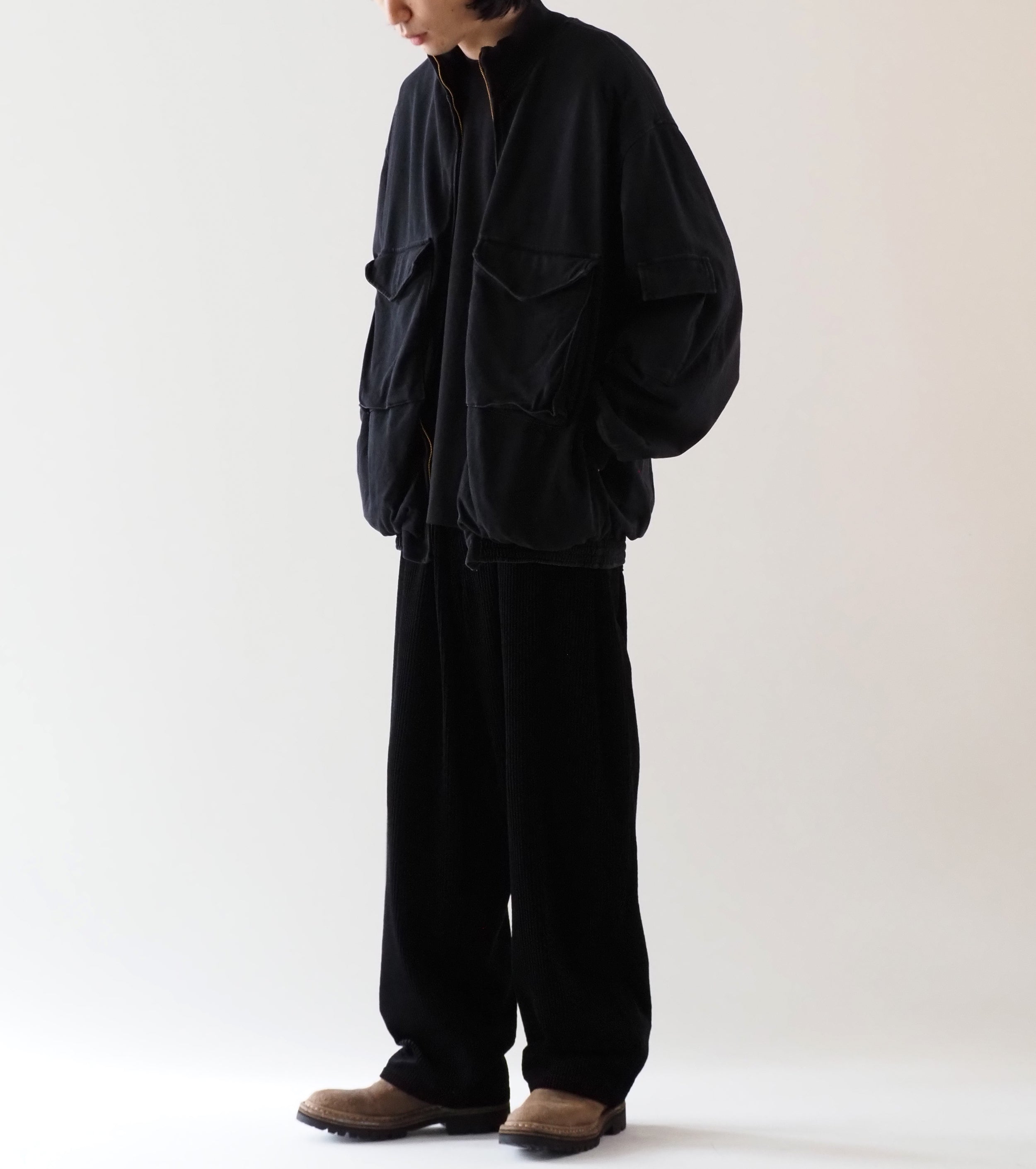 COMOLI Cotton Jersey G8 Jacket , Black