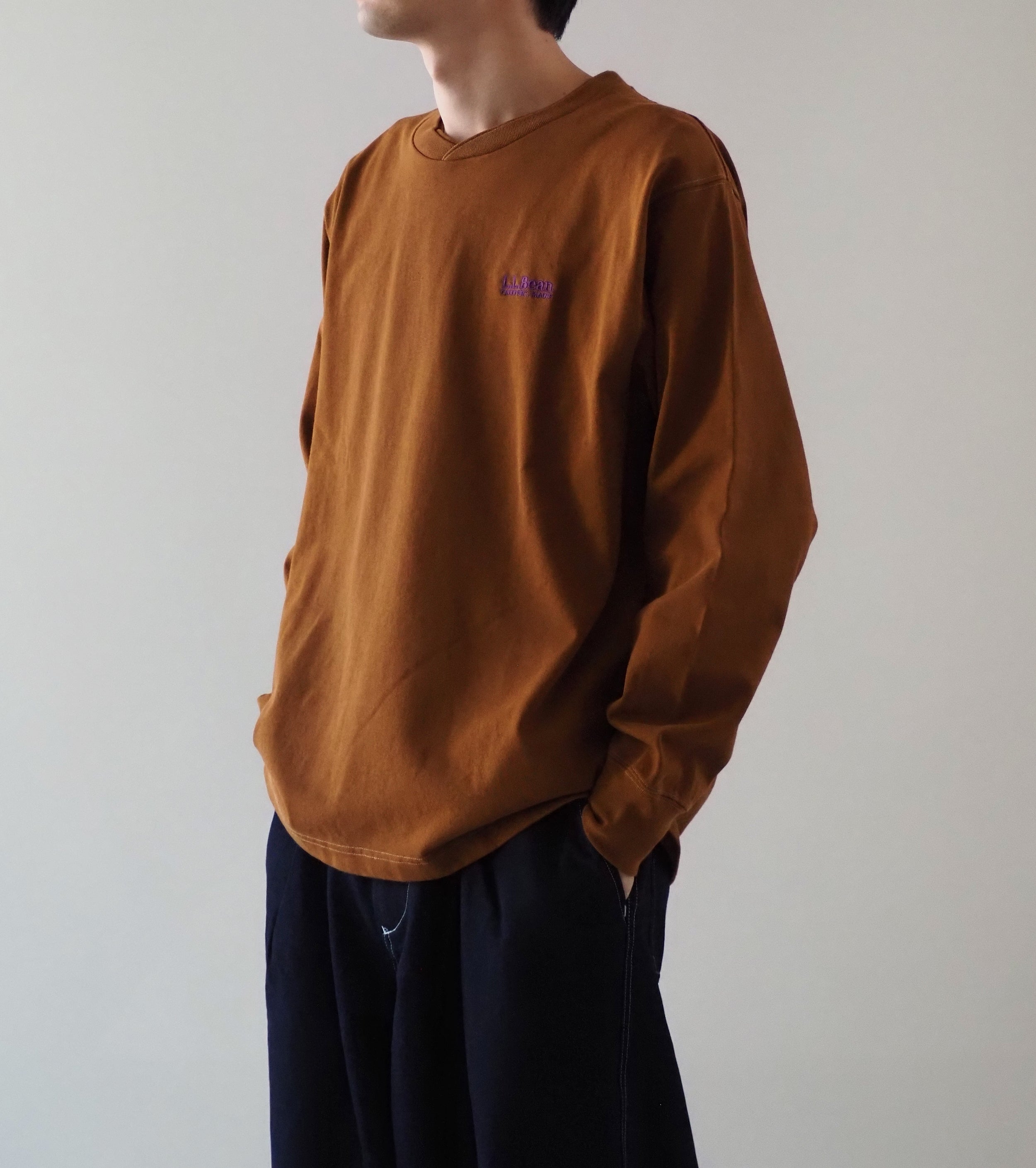 L.L.Bean JAPAN EDITION ユニオン ロングスリーブ ティー , Caramel