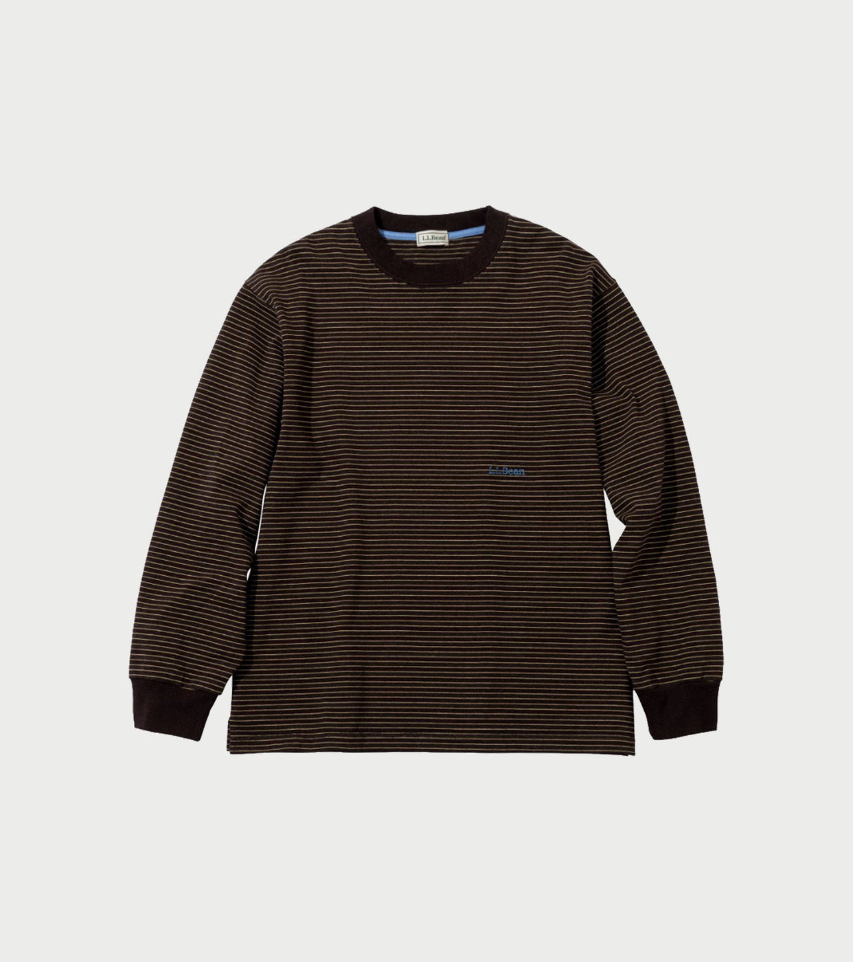 L.L.Bean JAPAN EDITION メンズ ユニオン ロング スリーブ ストライプ ティー , Brown × Yellow × Blue