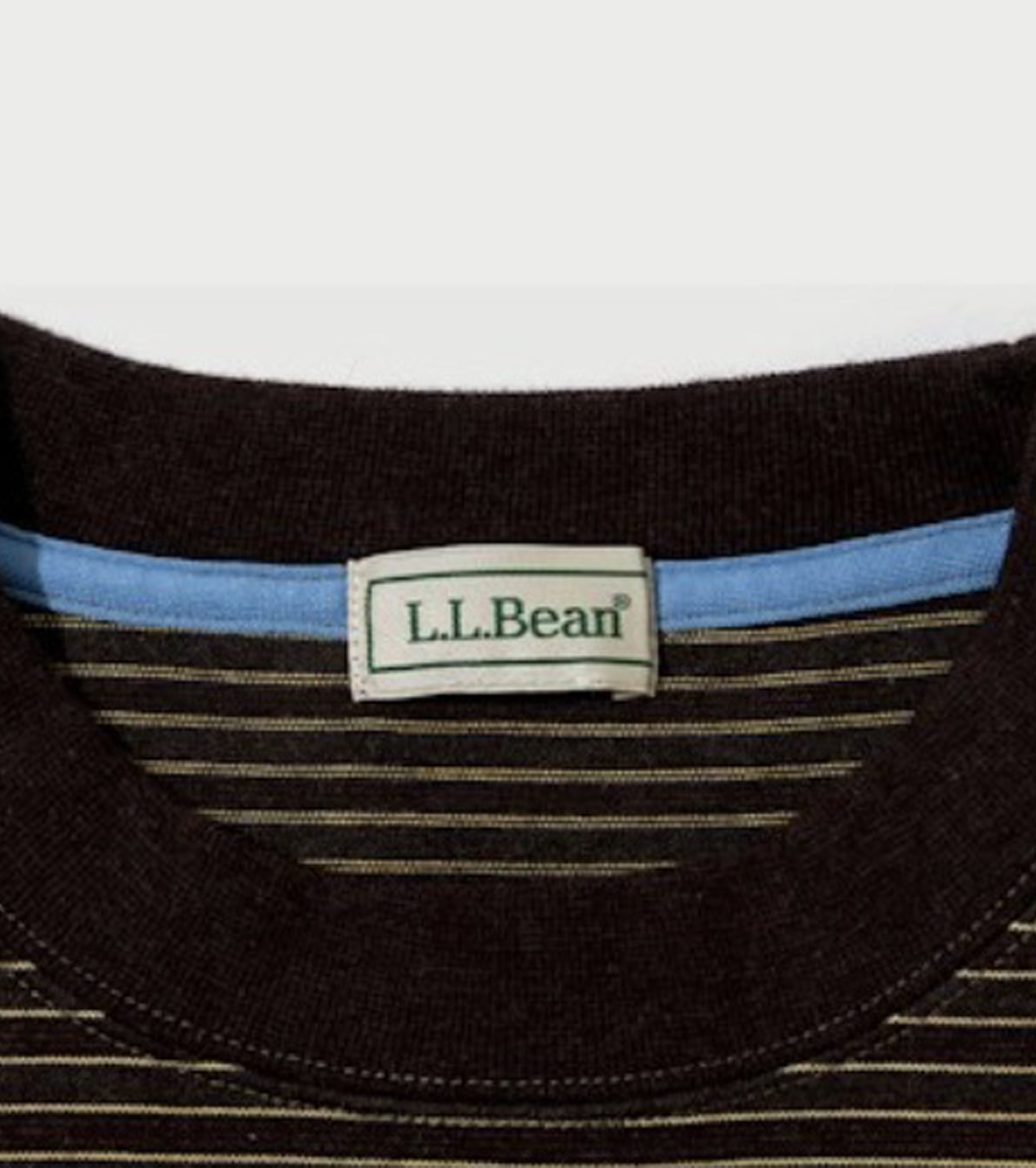 L.L.Bean JAPAN EDITION メンズ ユニオン ロング スリーブ ストライプ ティー , Brown × Yellow × Blue