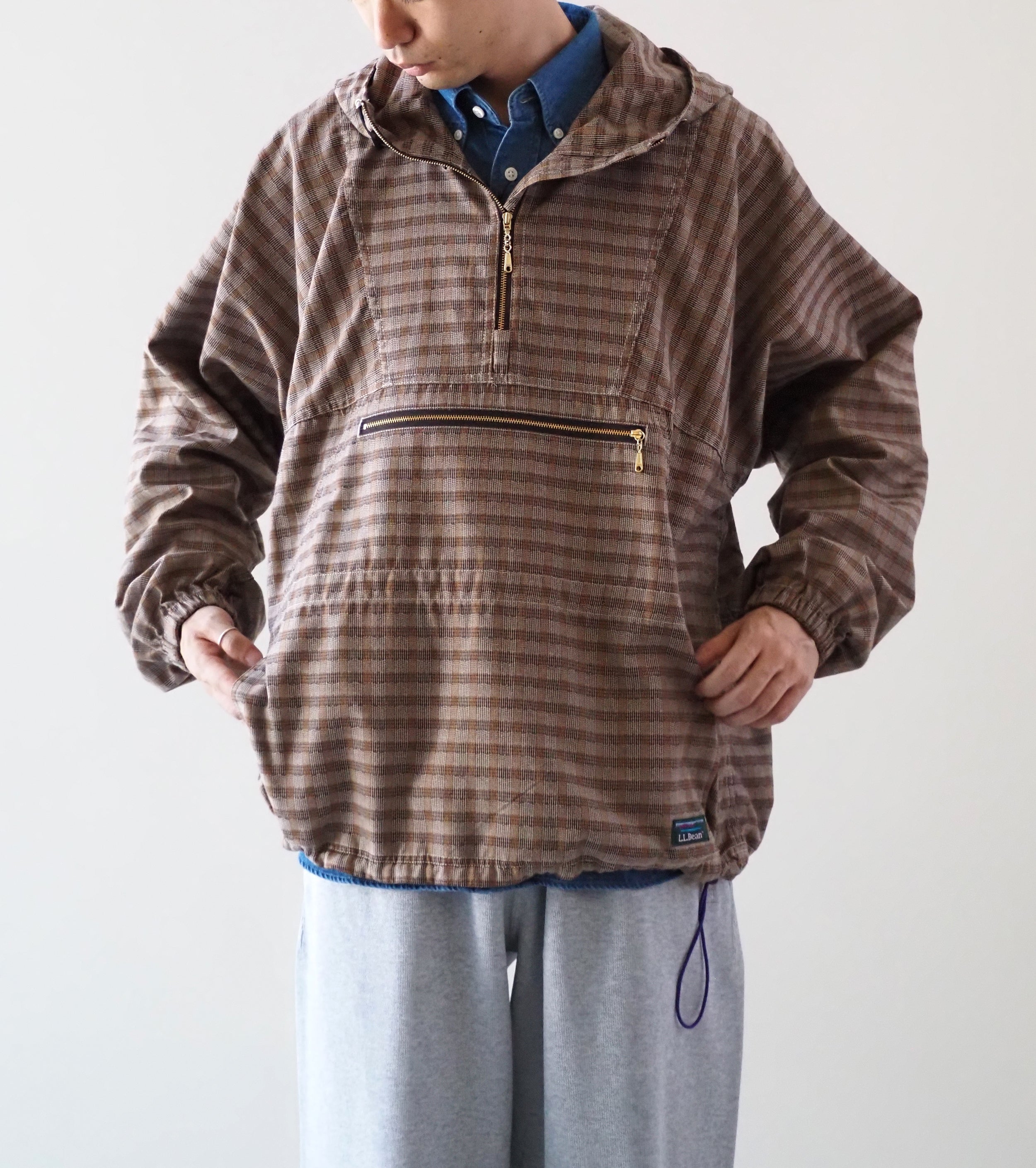 L.L.Bean JAPAN EDITION カリブー  アノラック, Brown × Off