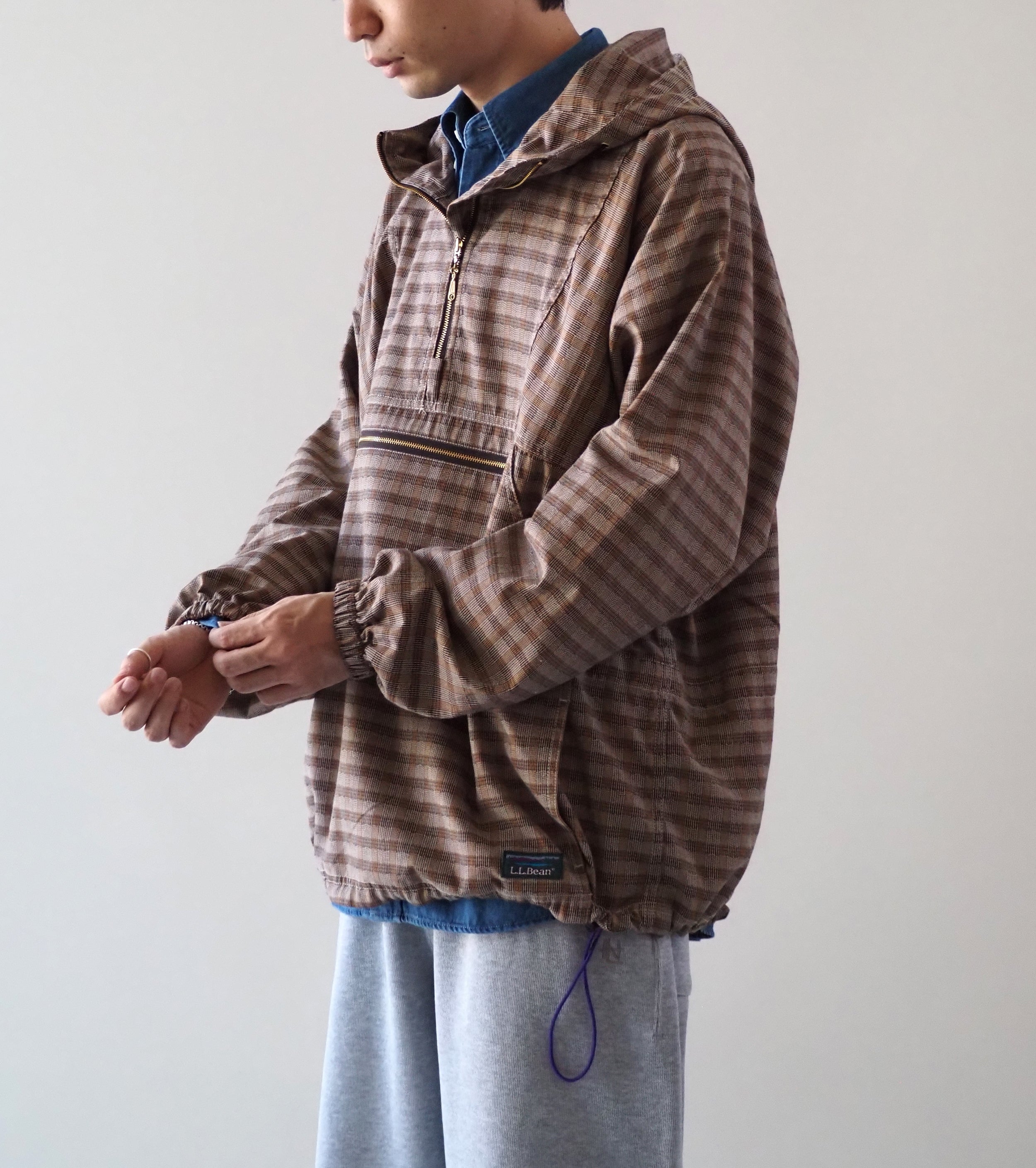 L.L.Bean JAPAN EDITION カリブー  アノラック, Brown × Off