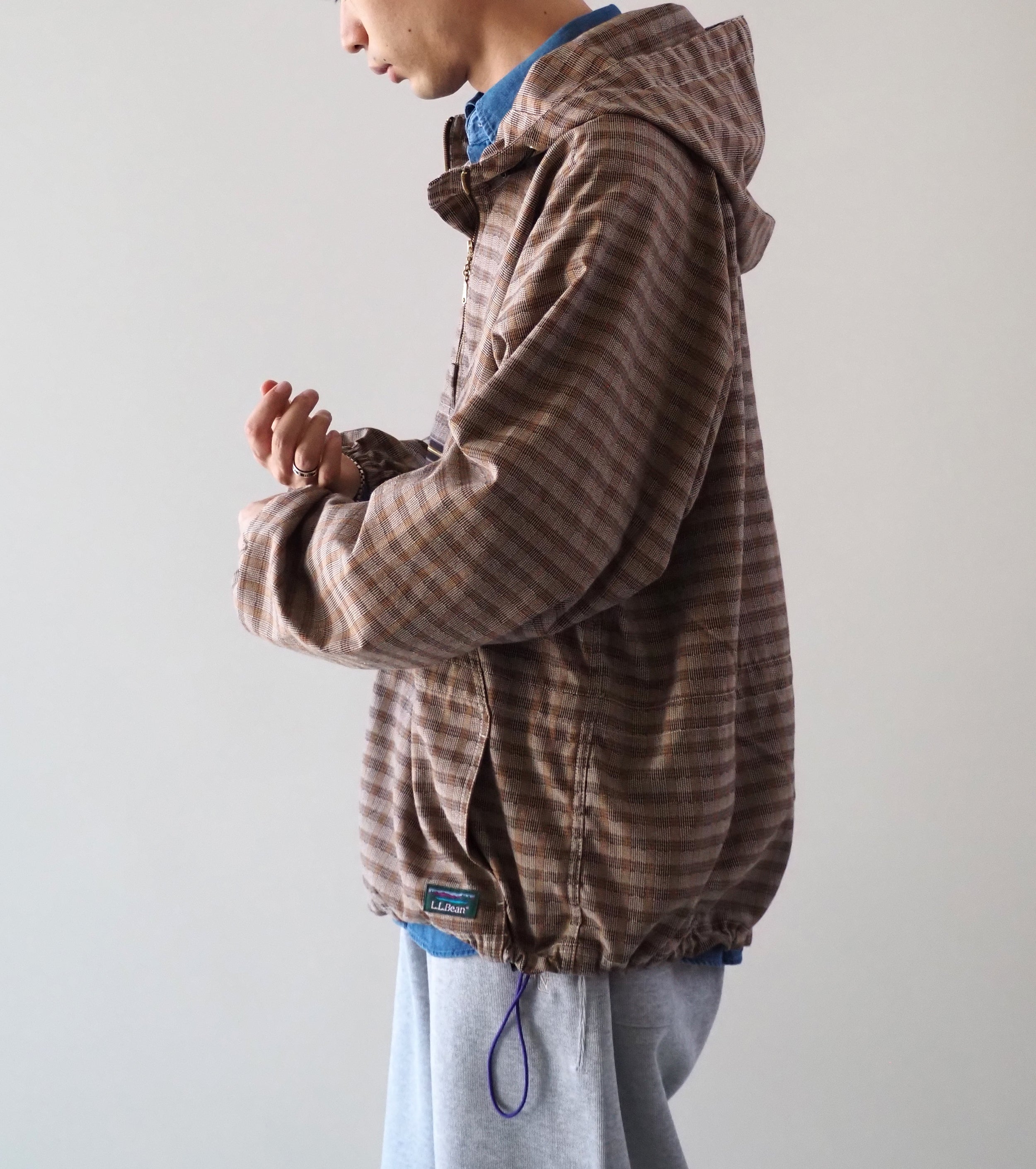 L.L.Bean JAPAN EDITION カリブー  アノラック, Brown × Off