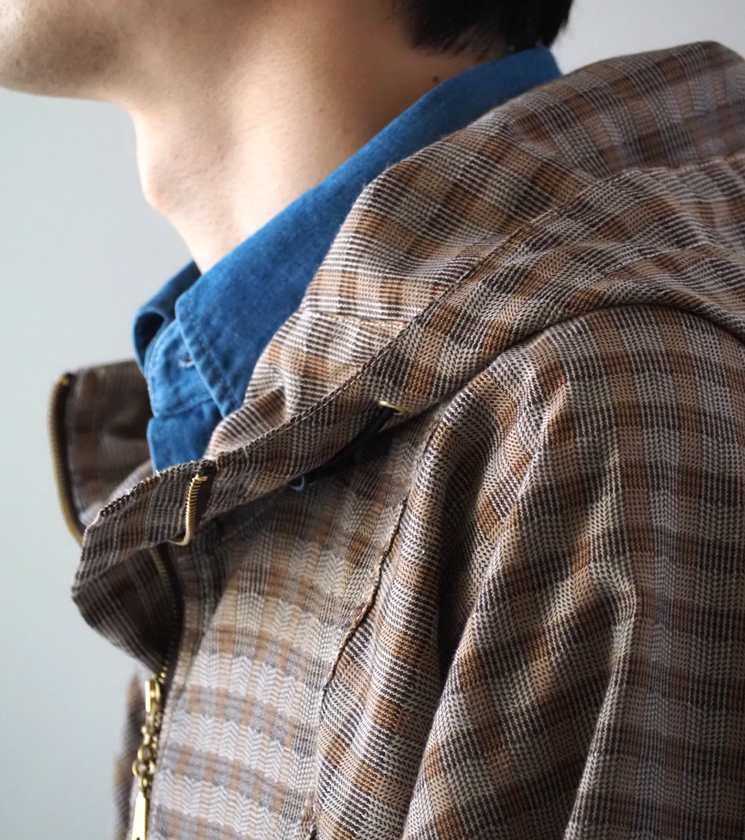 L.L.Bean JAPAN EDITION カリブー  アノラック, Brown × Off