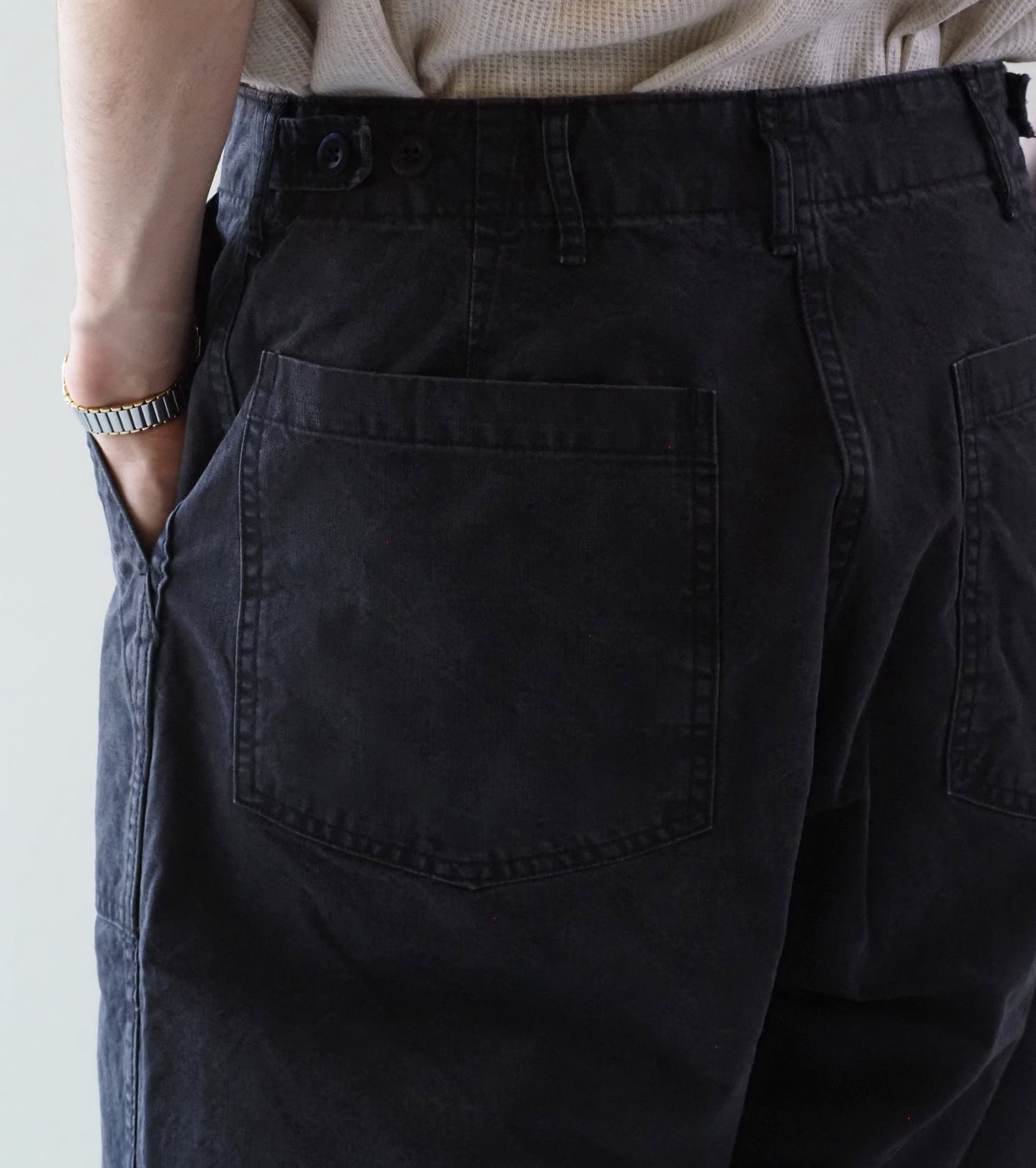 orslow サマー ファティーグ パンツ, Black
