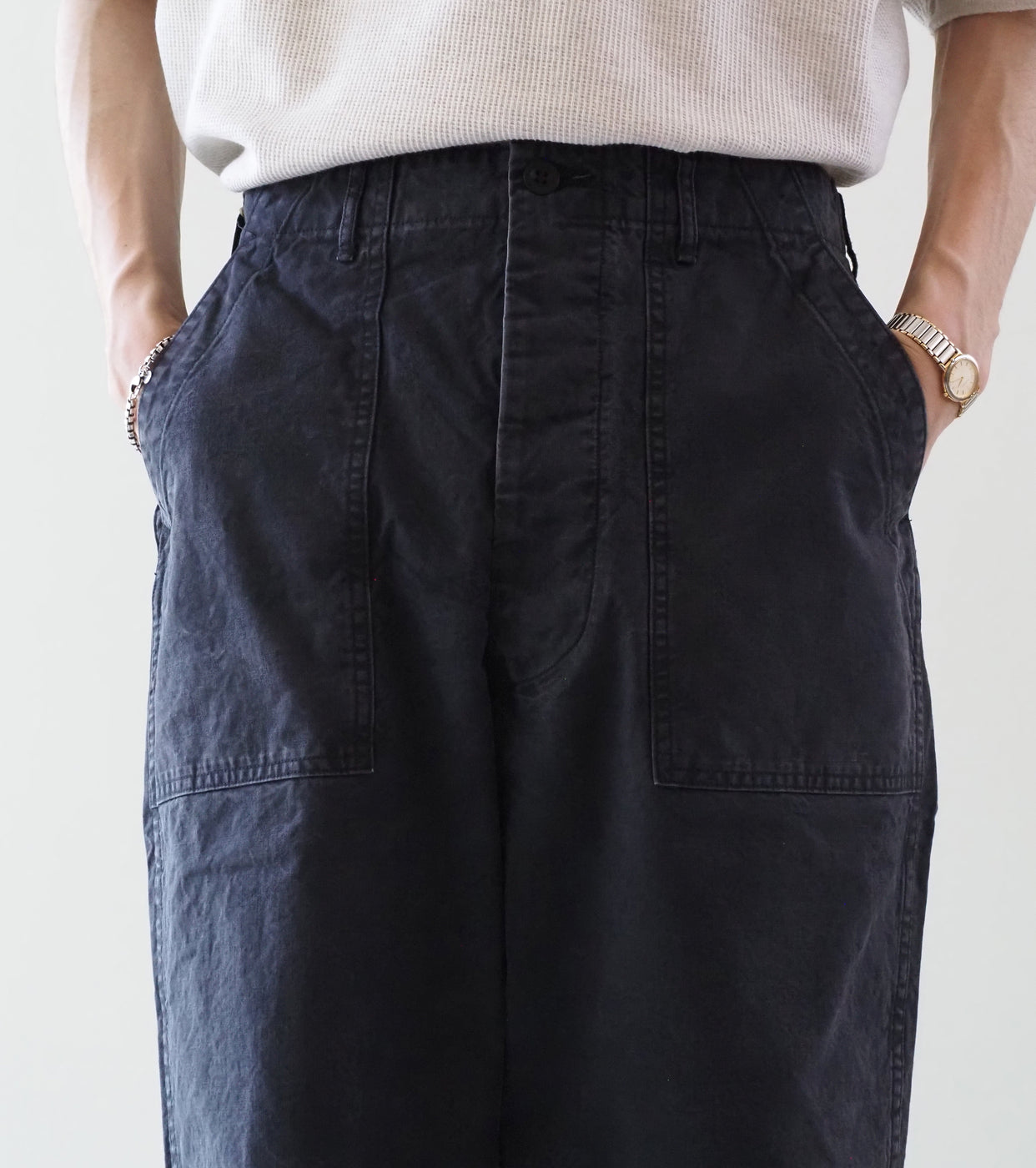 orslow サマー ファティーグ パンツ, Black