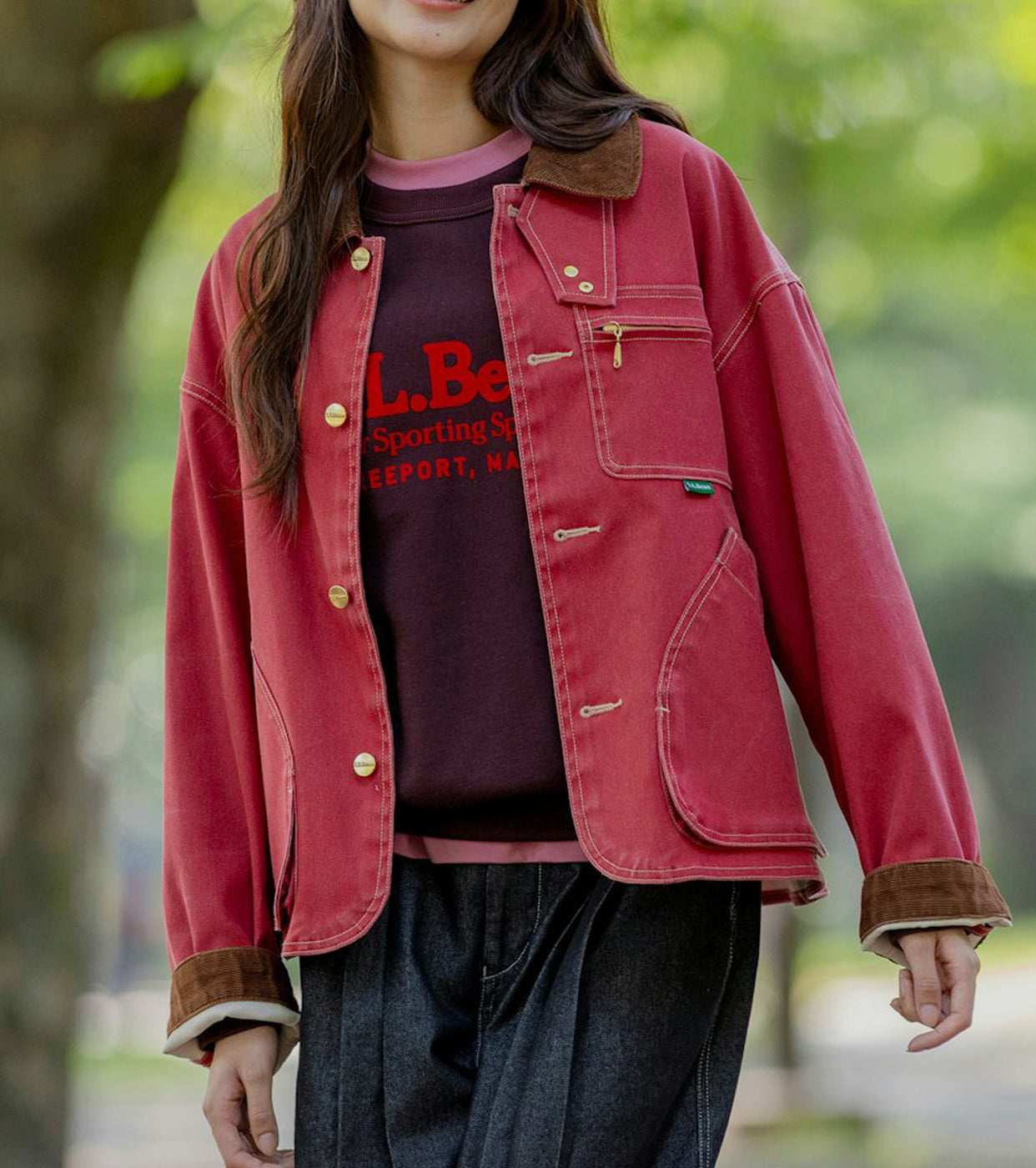 L.L.Bean JAPAN EDITION ウィメンズ プロスペクト ハーバー フィールド コート  , Fire red
