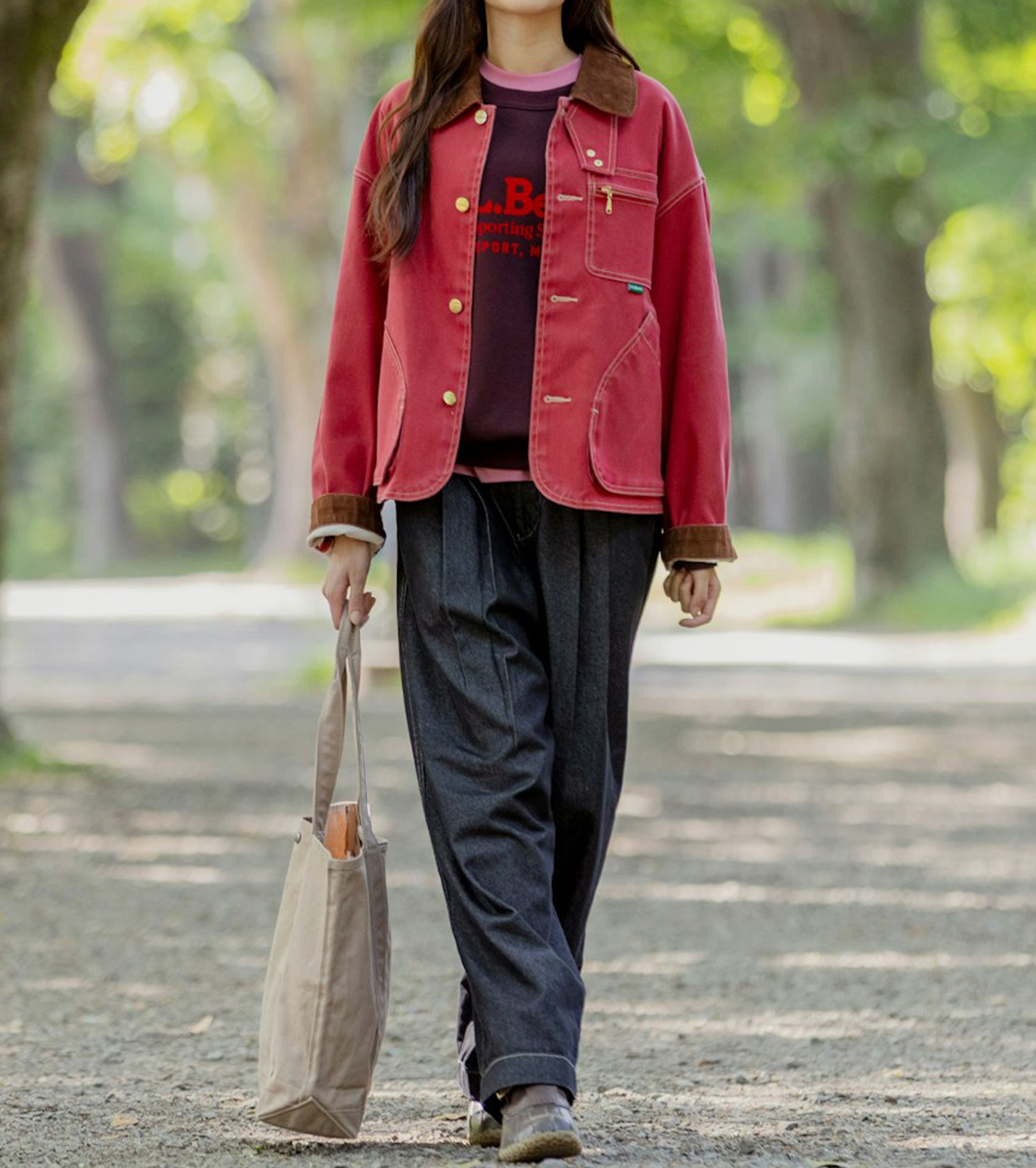 L.L.Bean JAPAN EDITION ウィメンズ プロスペクト ハーバー フィールド コート  , Fire red