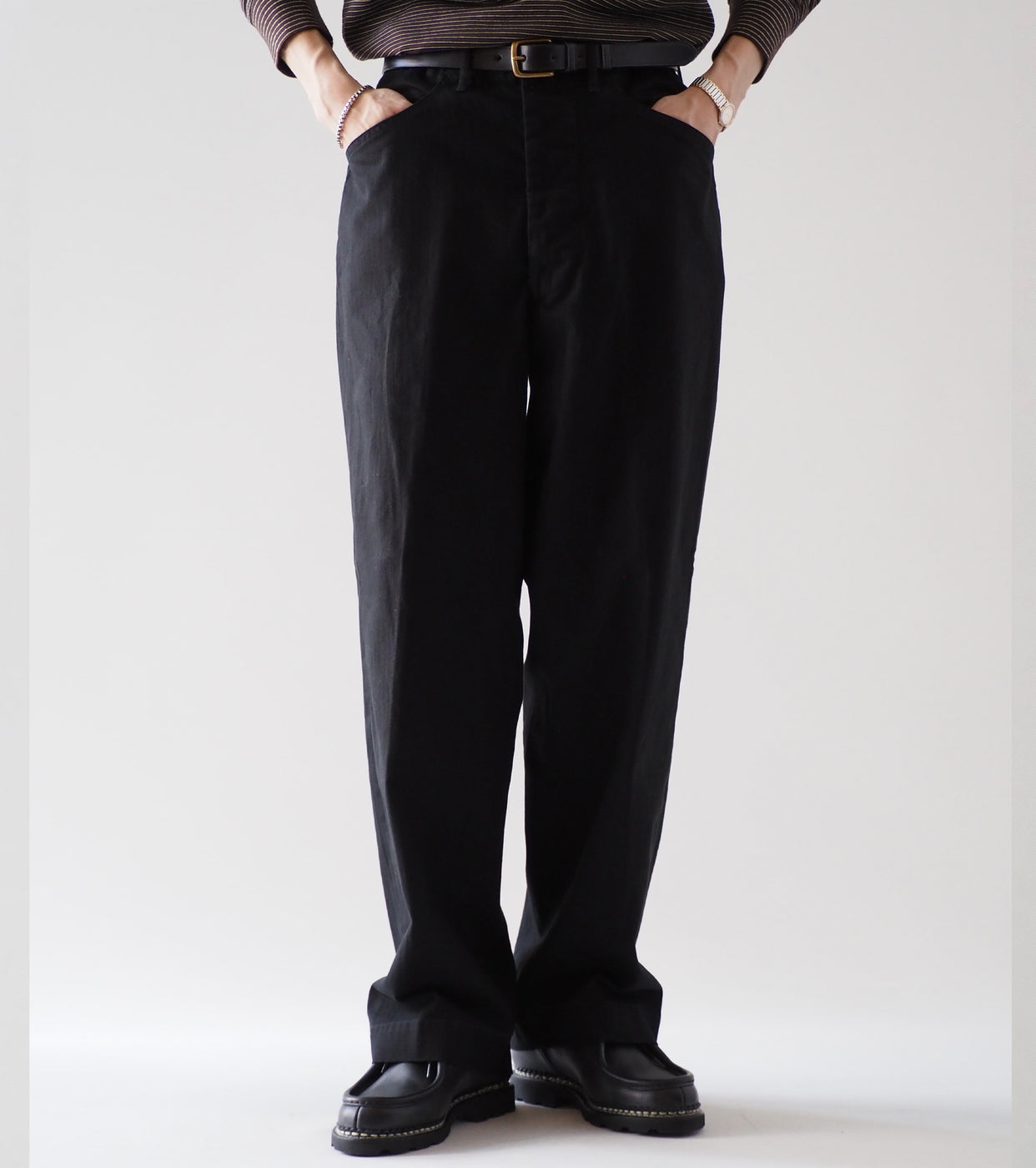 orslow  U.S NAVY ワイドフィット ユーティリティ パンツ  , Black