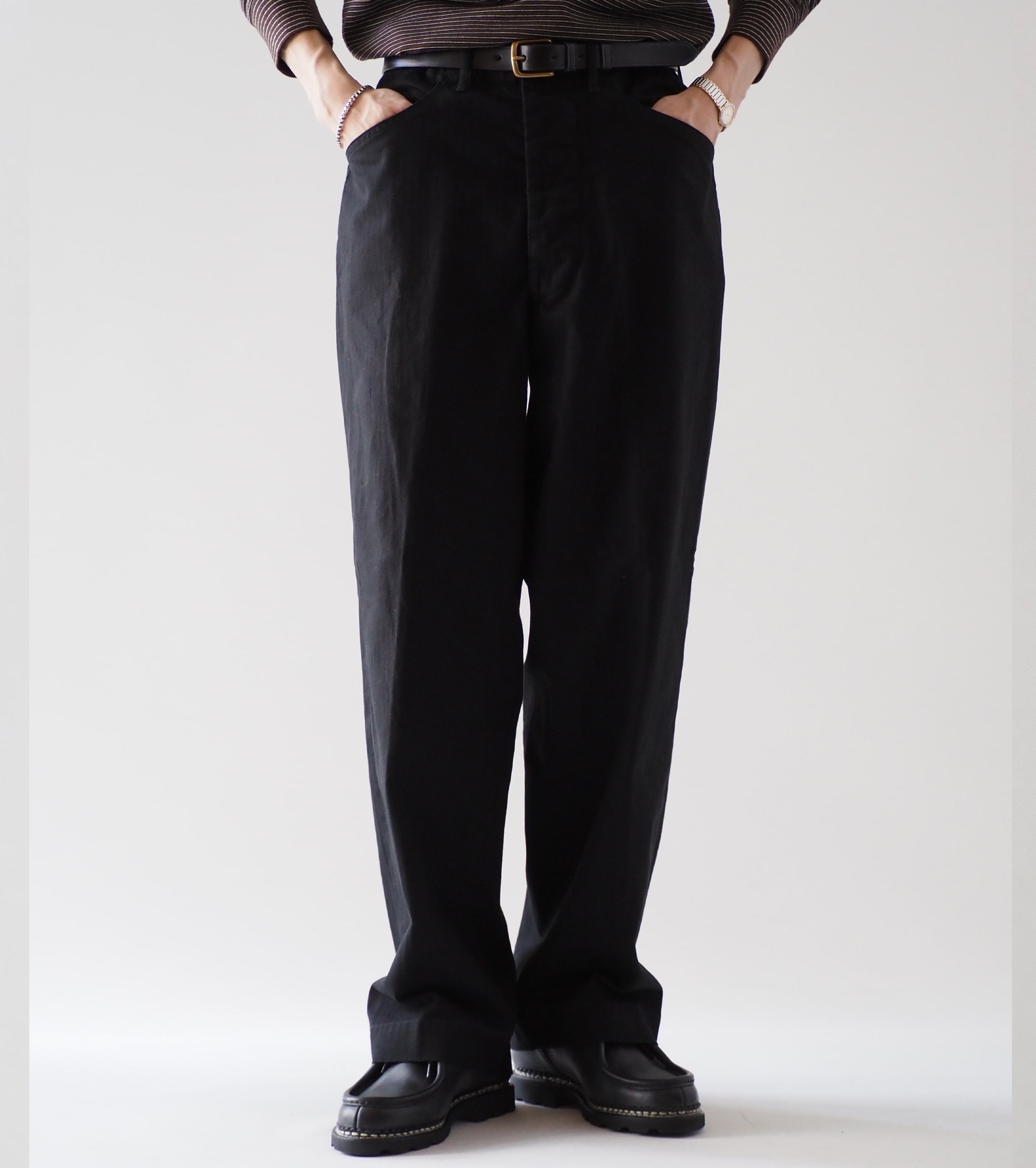 orslow  U.S NAVY ワイドフィット ユーティリティ パンツ  , Black