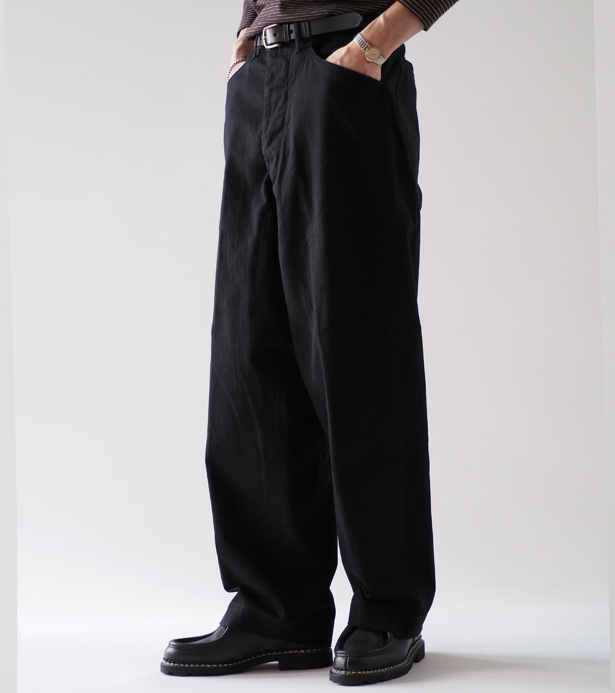 orslow  U.S NAVY ワイドフィット ユーティリティ パンツ  , Black