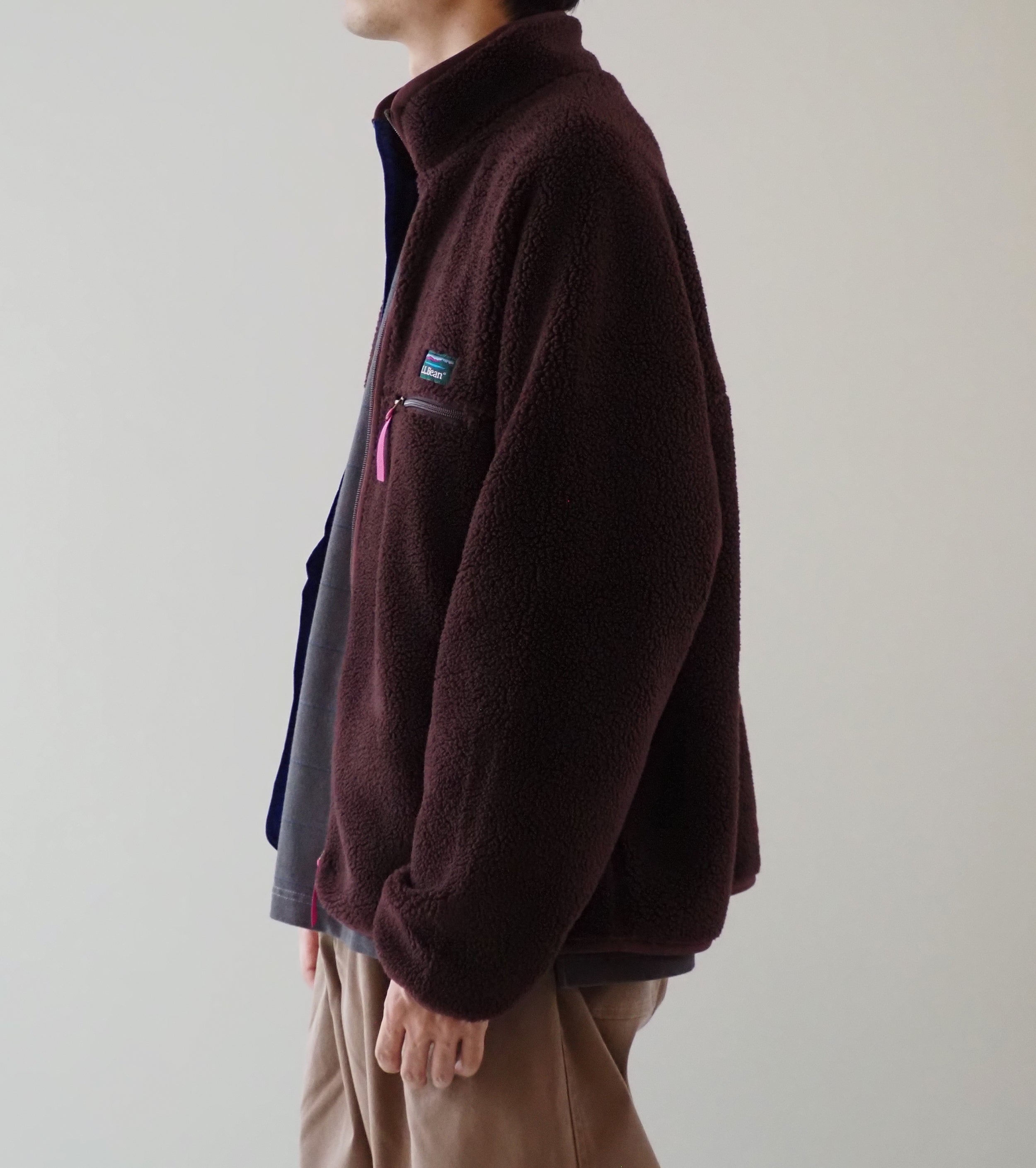 L.L.Bean JAPAN EDITION メンズ トップシャム ボア フリース ジャケット , Marron