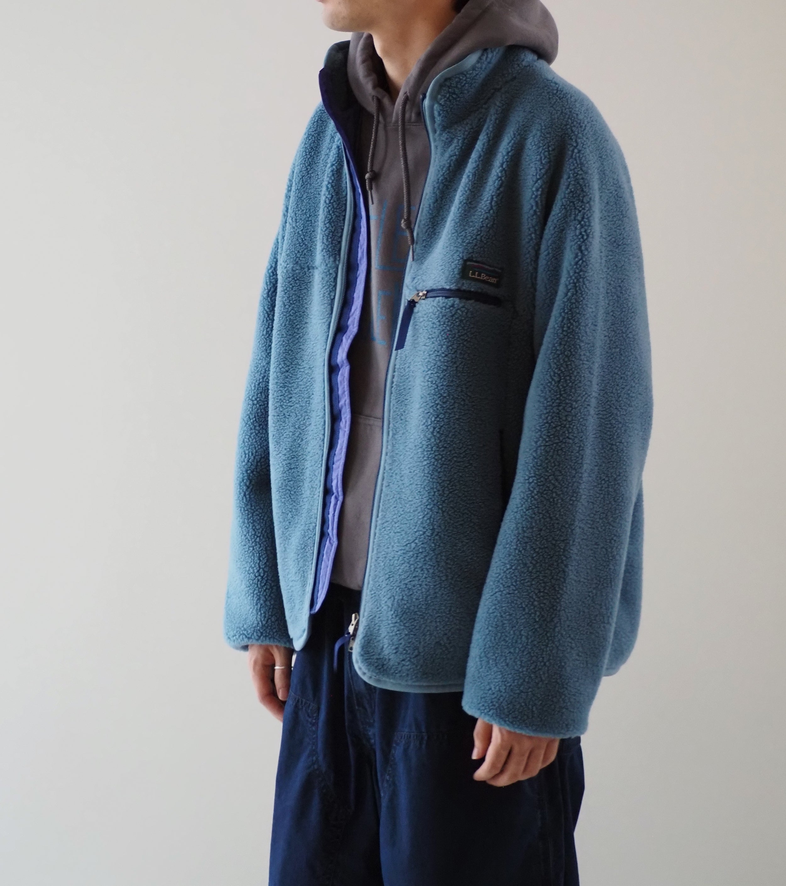 L.L.Bean JAPAN EDITION メンズ トップシャム ボア フリース ジャケット , Muted Green