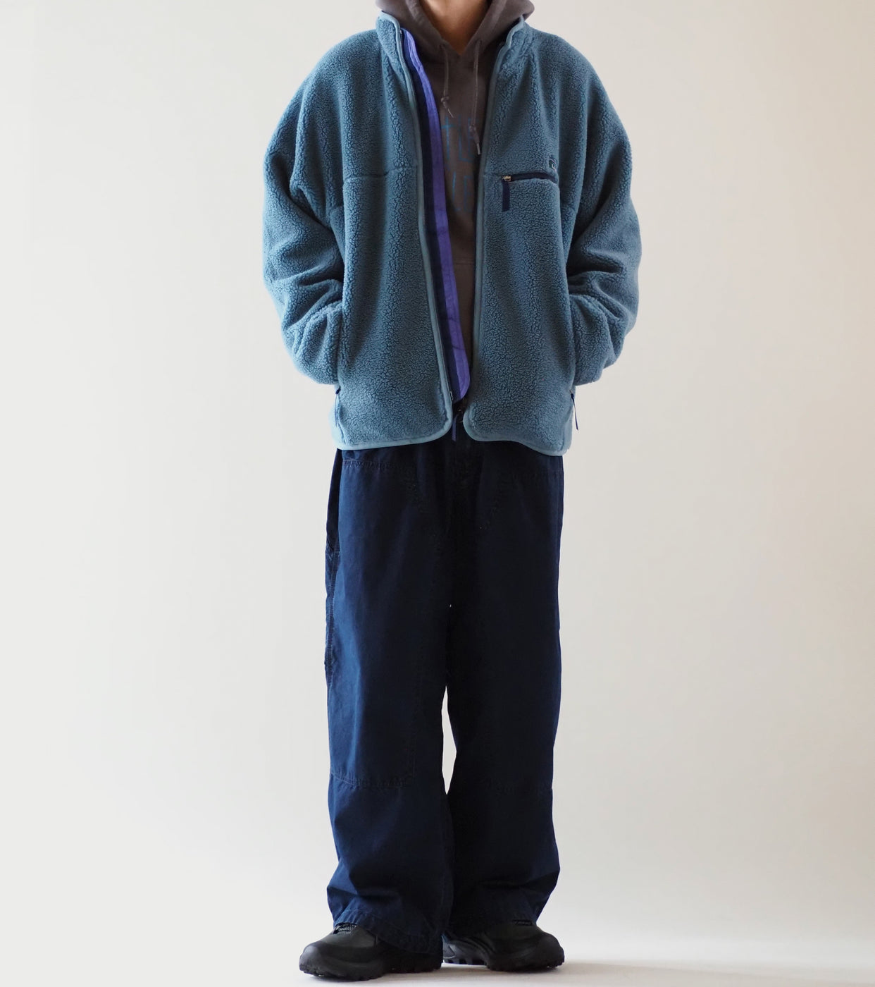 L.L.Bean JAPAN EDITION メンズ トップシャム ボア フリース ジャケット , Muted Green