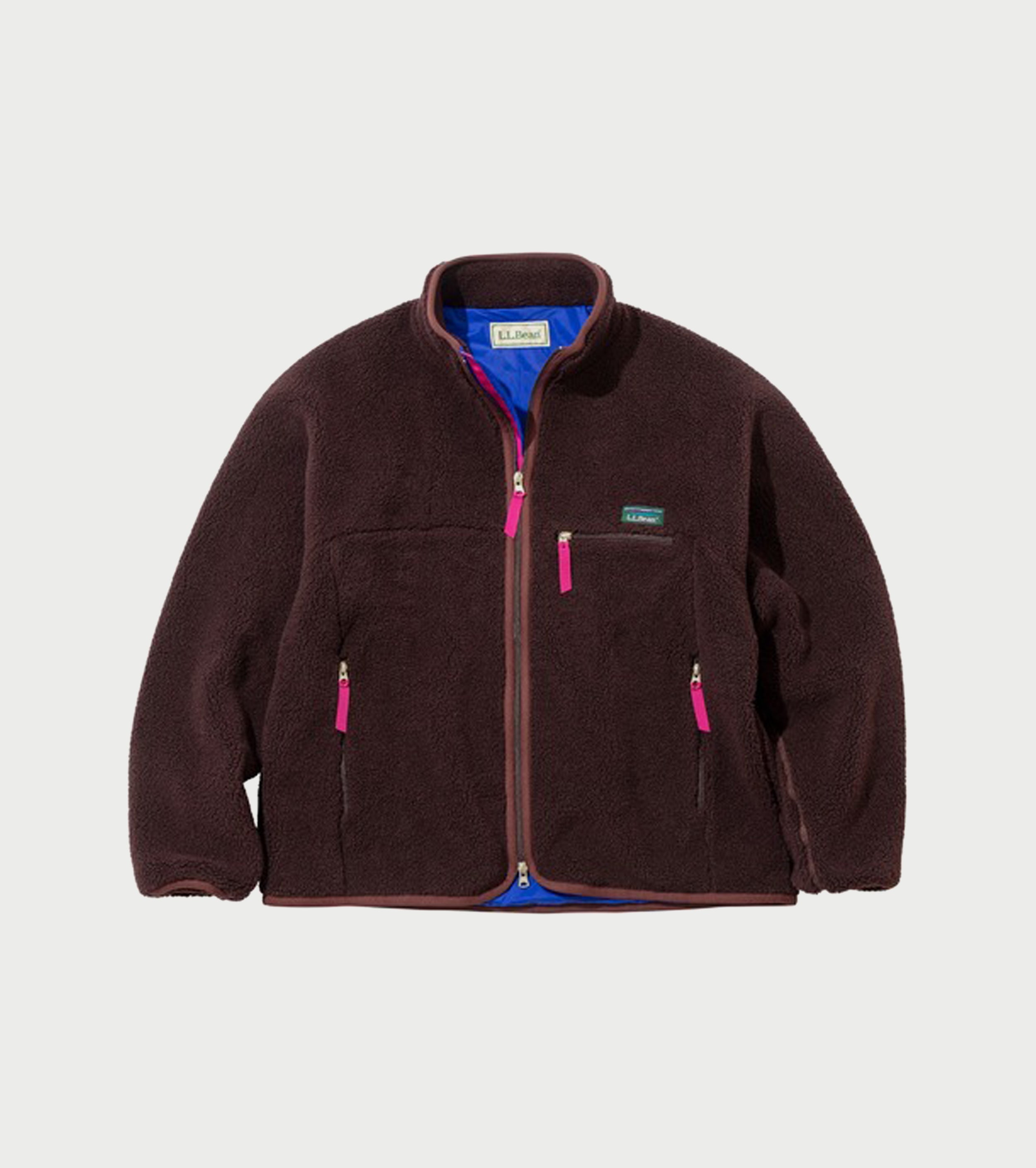 L.L.Bean JAPAN EDITION メンズ トップシャム ボア フリース ジャケット , Marron