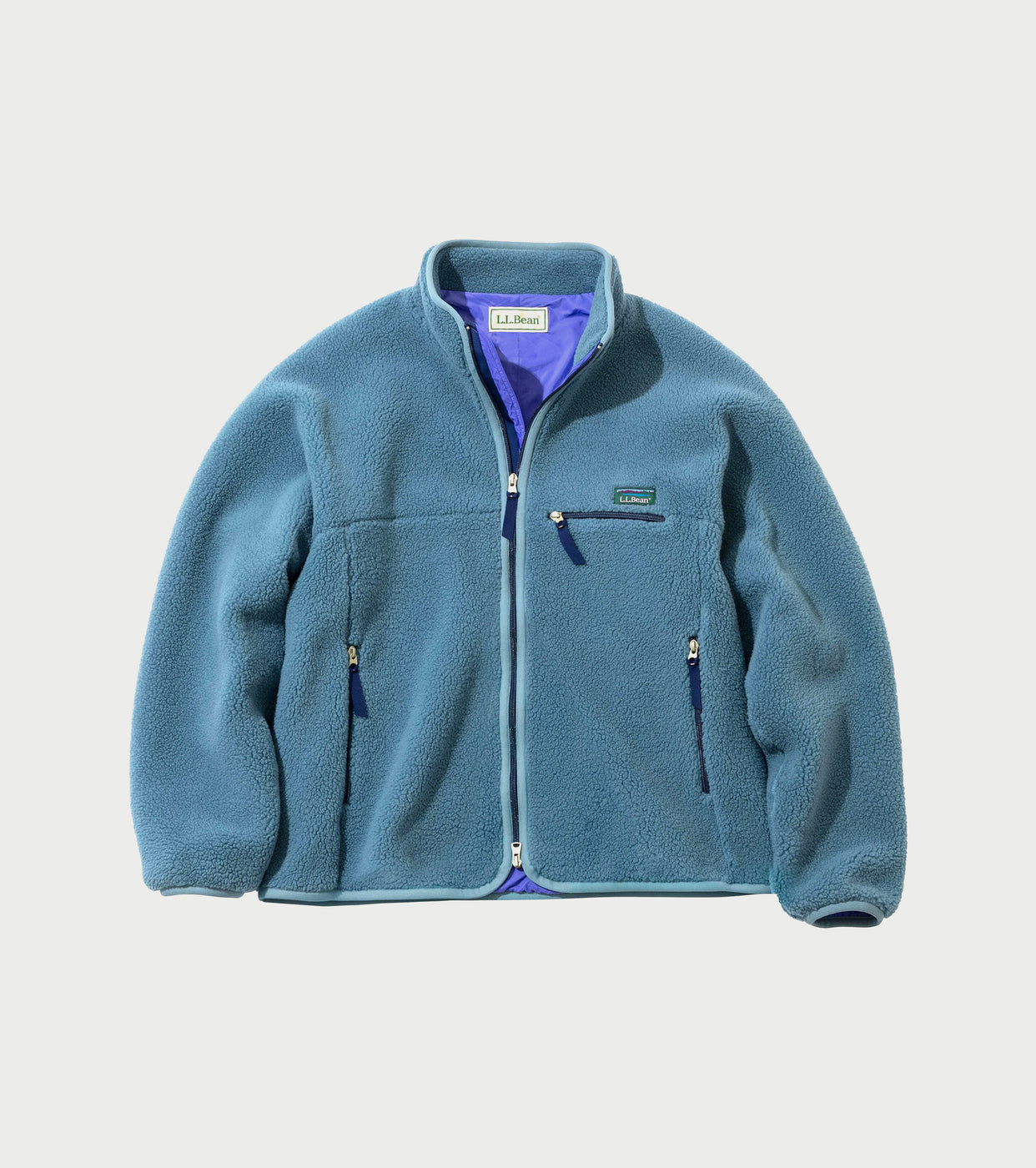 L.L.Bean JAPAN EDITION メンズ トップシャム ボア フリース ジャケット , Muted Green