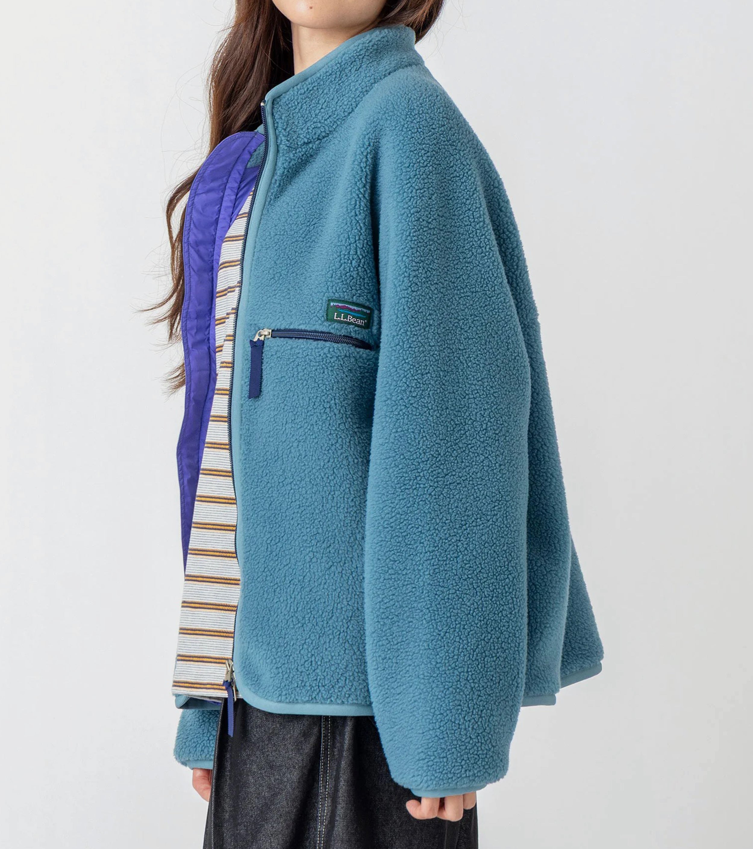 L.L.Bean JAPAN EDITION ウィメンズ トップシャム ボア フリース ジャケット , Muted Green