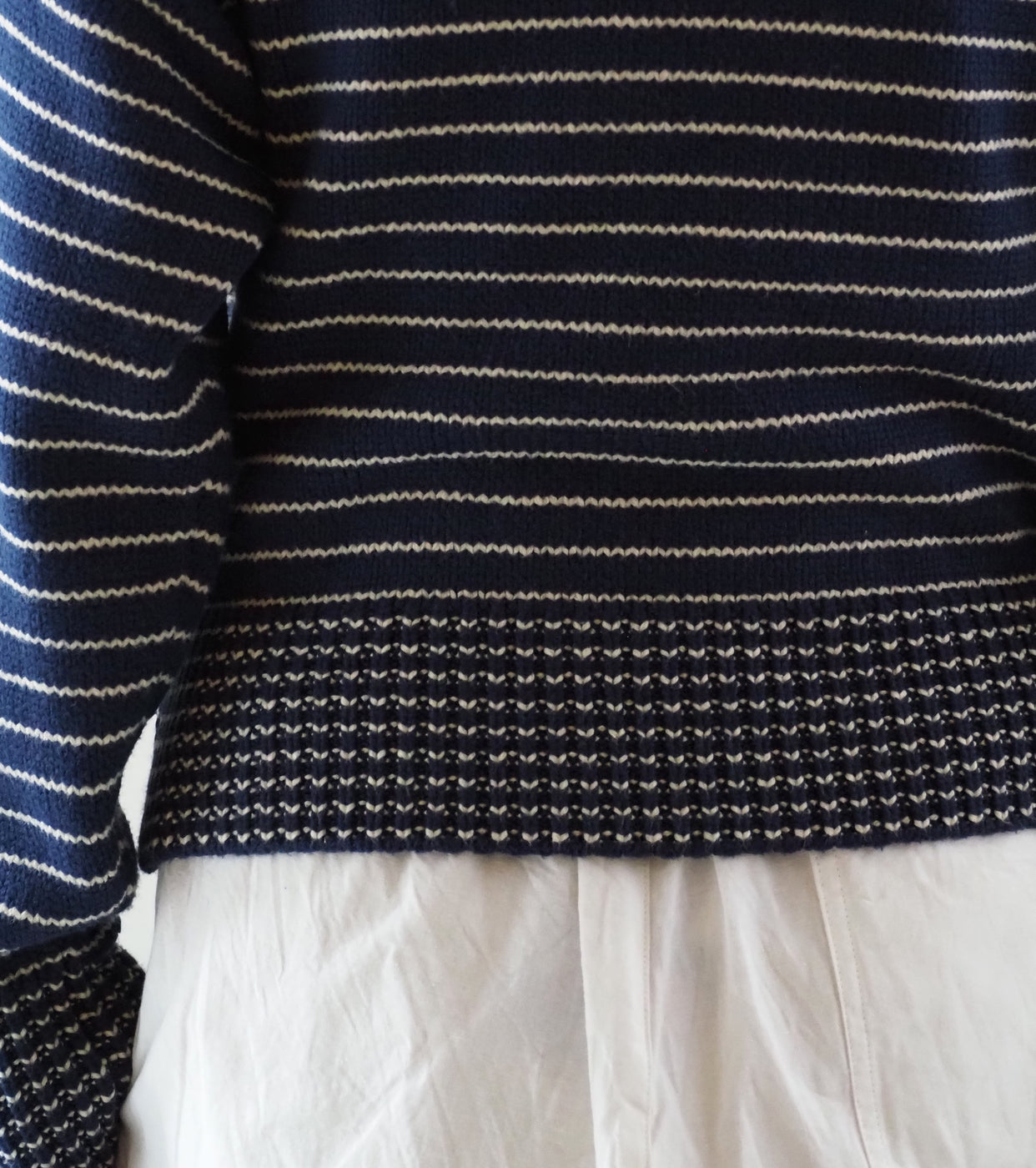 L.L.Bean JAPAN EDITION ウィメンズ ウェイン セーラー セーター , Navy × Ivory