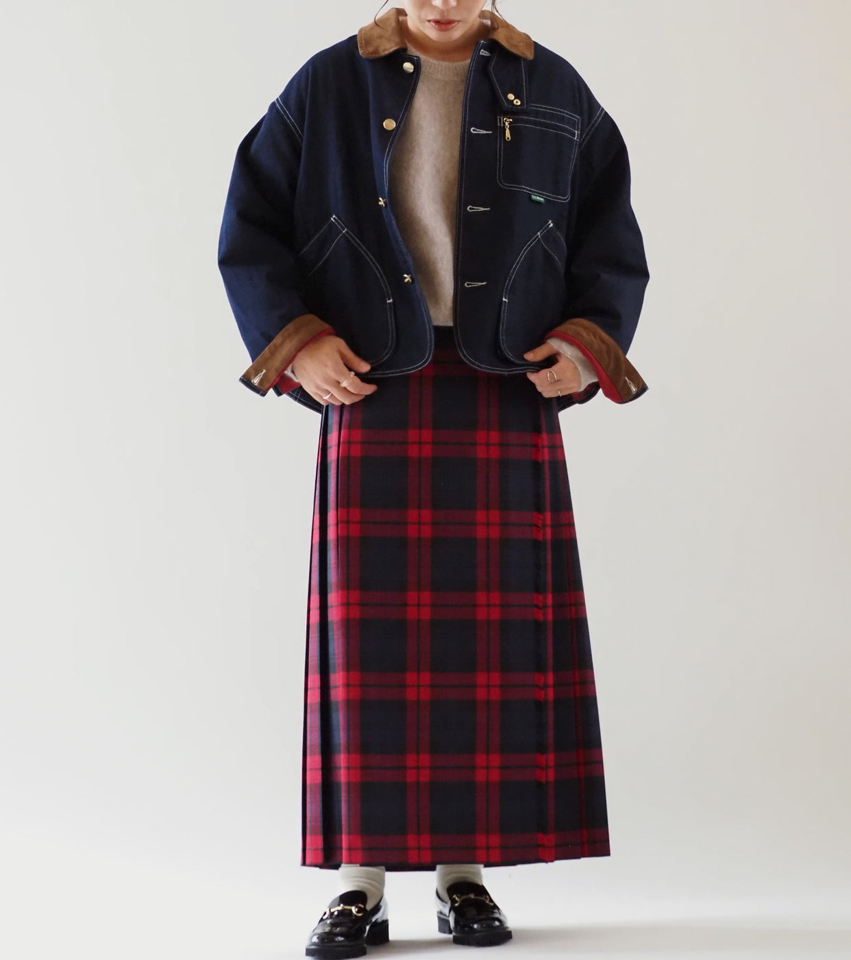 L.L.Bean JAPAN EDITION Women's Bean's Field Coat Fleece-Lined Indigo  , Blue