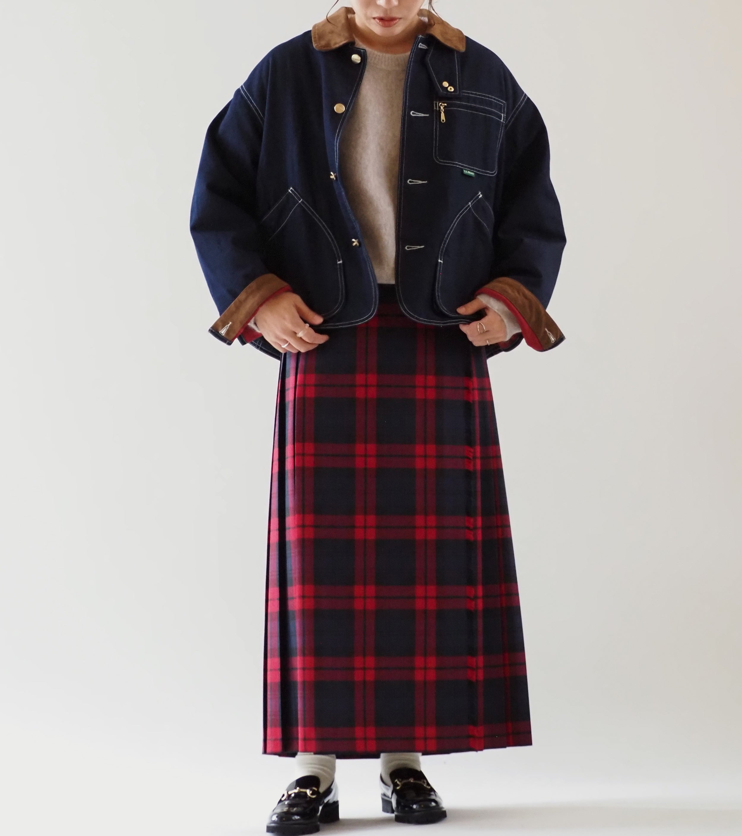 L.L.Bean JAPAN EDITION Women's Bean's Field Coat Fleece-Lined Indigo  , Blue