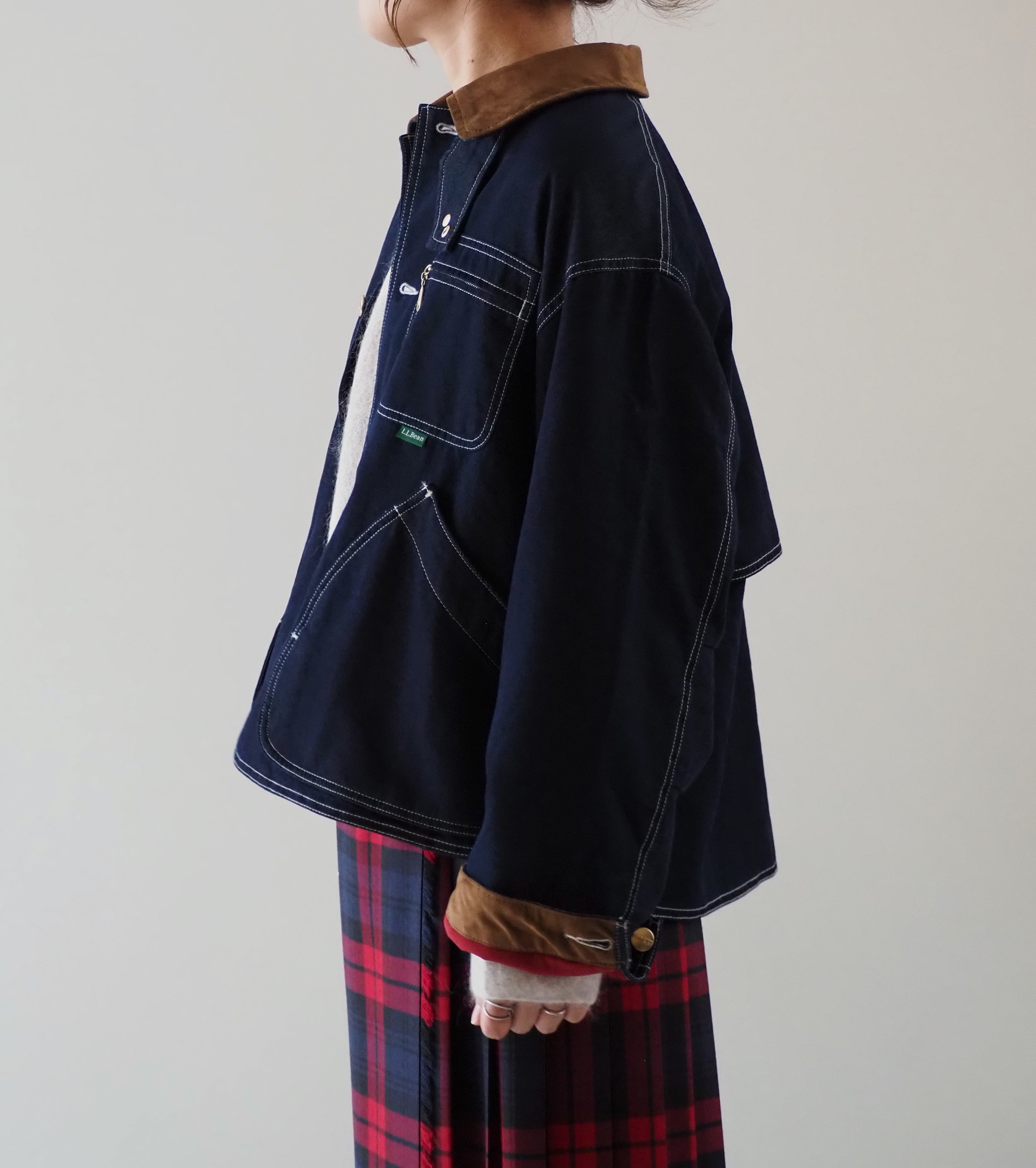 L.L.Bean JAPAN EDITION Women's Bean's Field Coat Fleece-Lined Indigo  , Blue