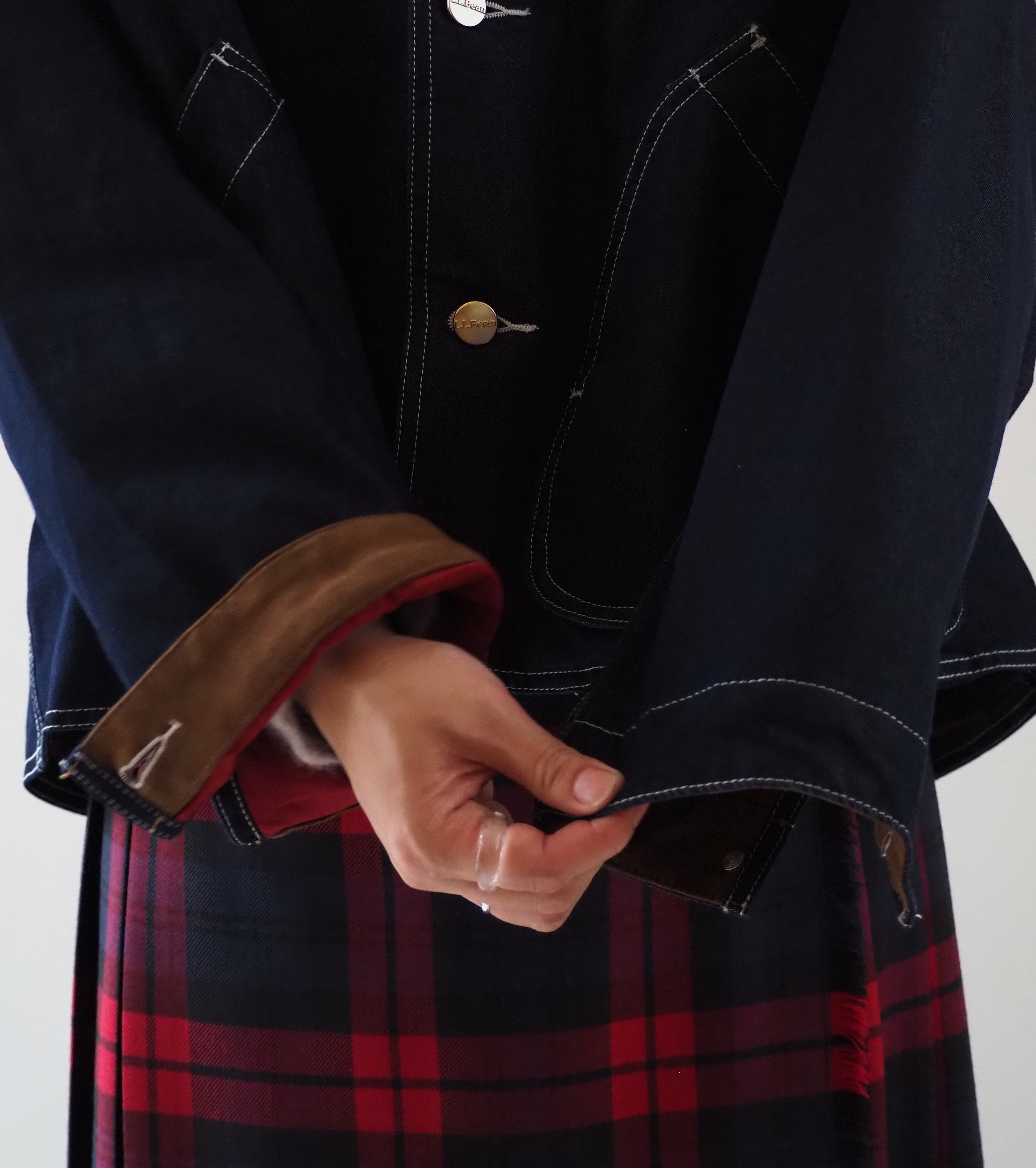 L.L.Bean JAPAN EDITION Women's Bean's Field Coat Fleece-Lined Indigo  , Blue