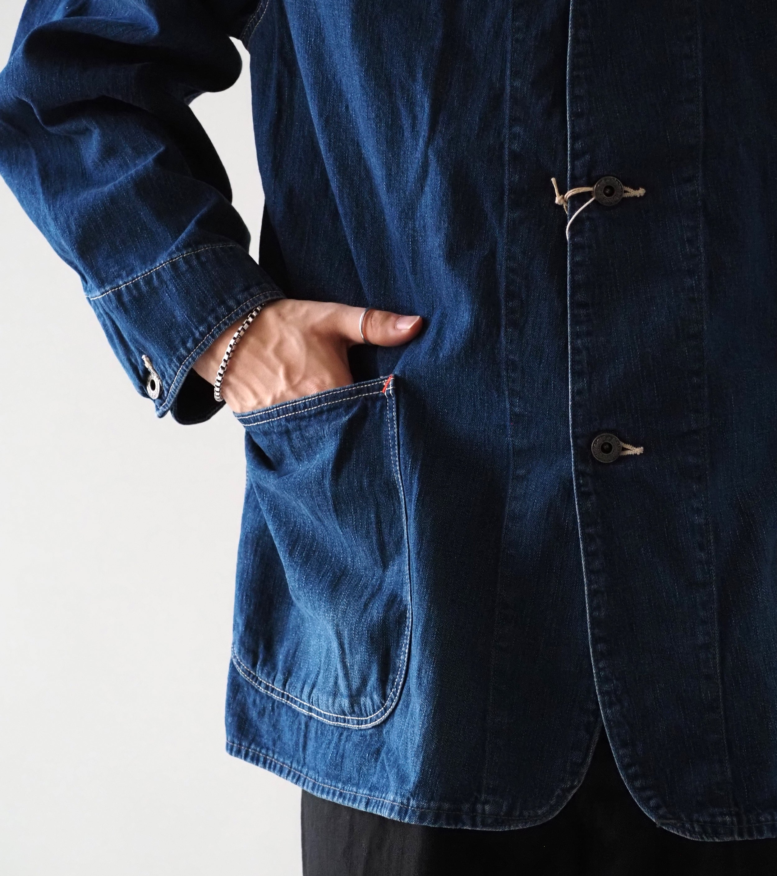 Orslow WWⅡ シンプリファイド デニム カバーオール ,  Vintage Indigo