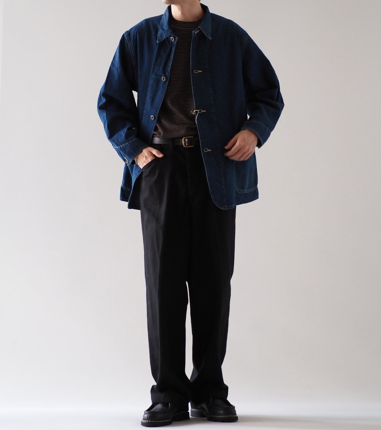 Orslow WWⅡ シンプリファイド デニム カバーオール ,  Vintage Indigo