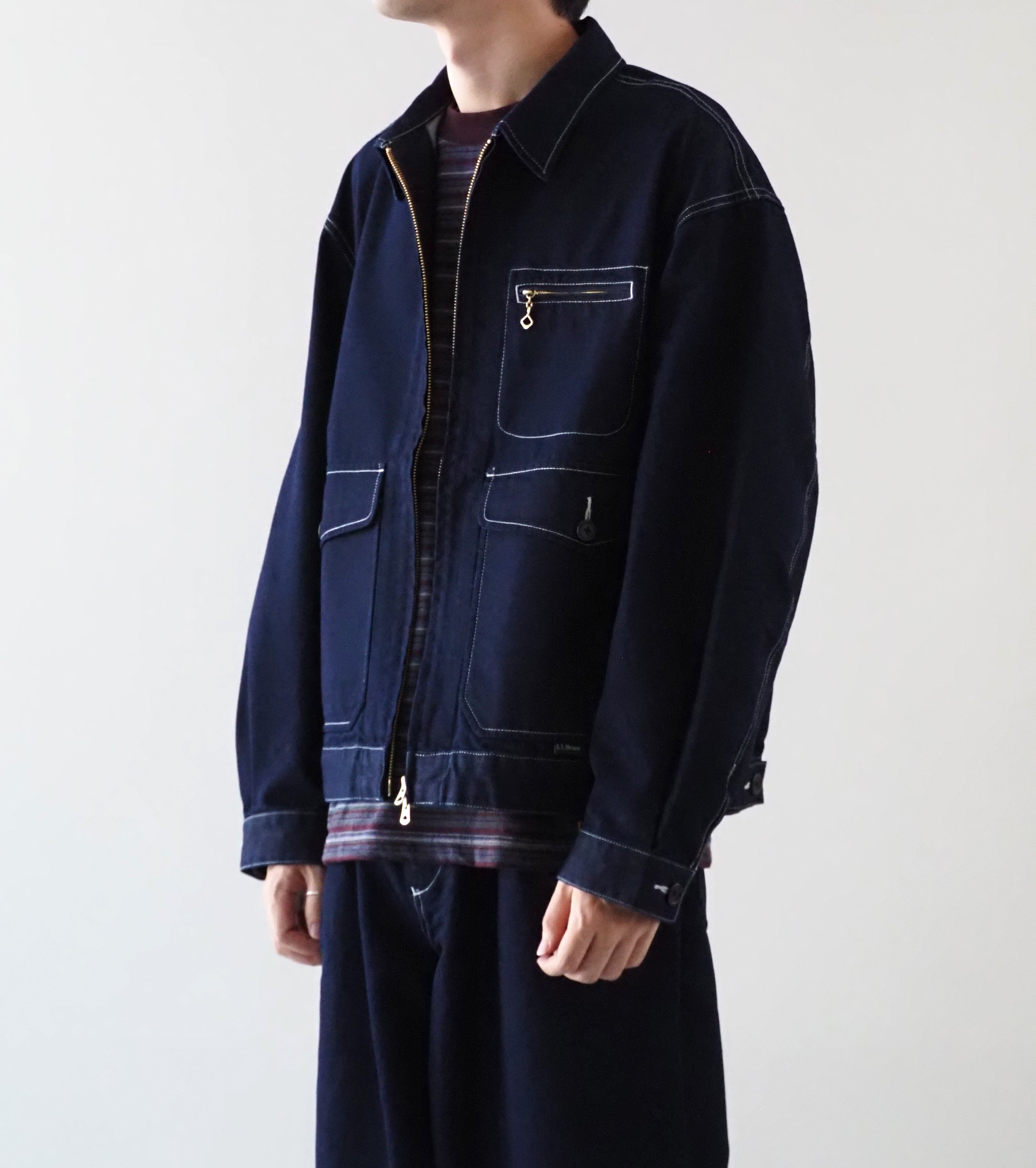 L.L.Bean JAPAN EDITION Men's Pathfinder Denim Jacket, Indigo Blue