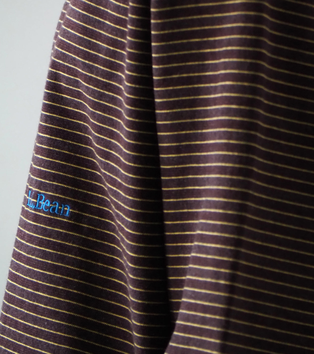 L.L.Bean JAPAN EDITION Women's Union Long-Sleeve Striped Tee , Brown × Yellow × Blue