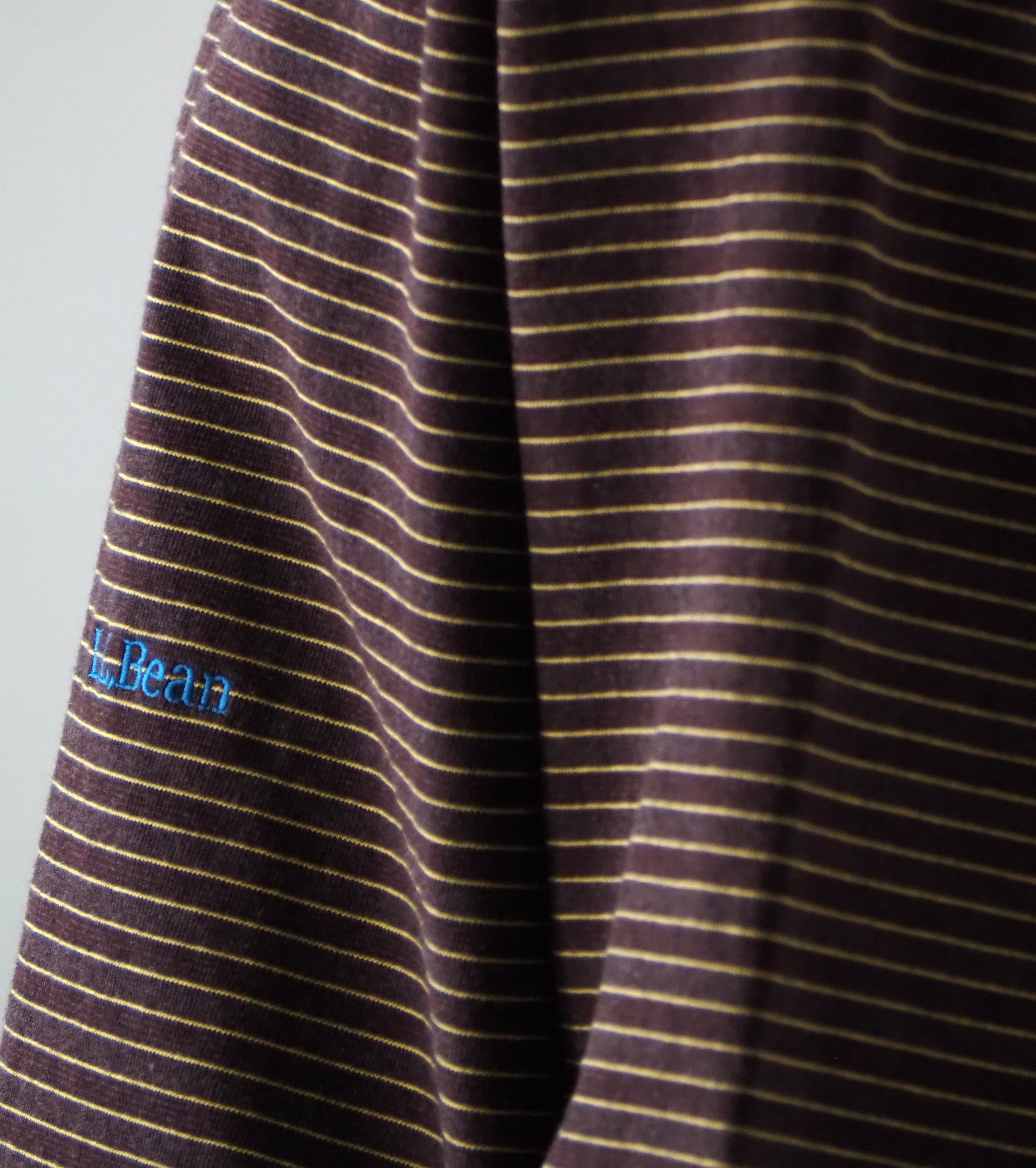 L.L.Bean JAPAN EDITION Women's Union Long-Sleeve Striped Tee , Brown × Yellow × Blue