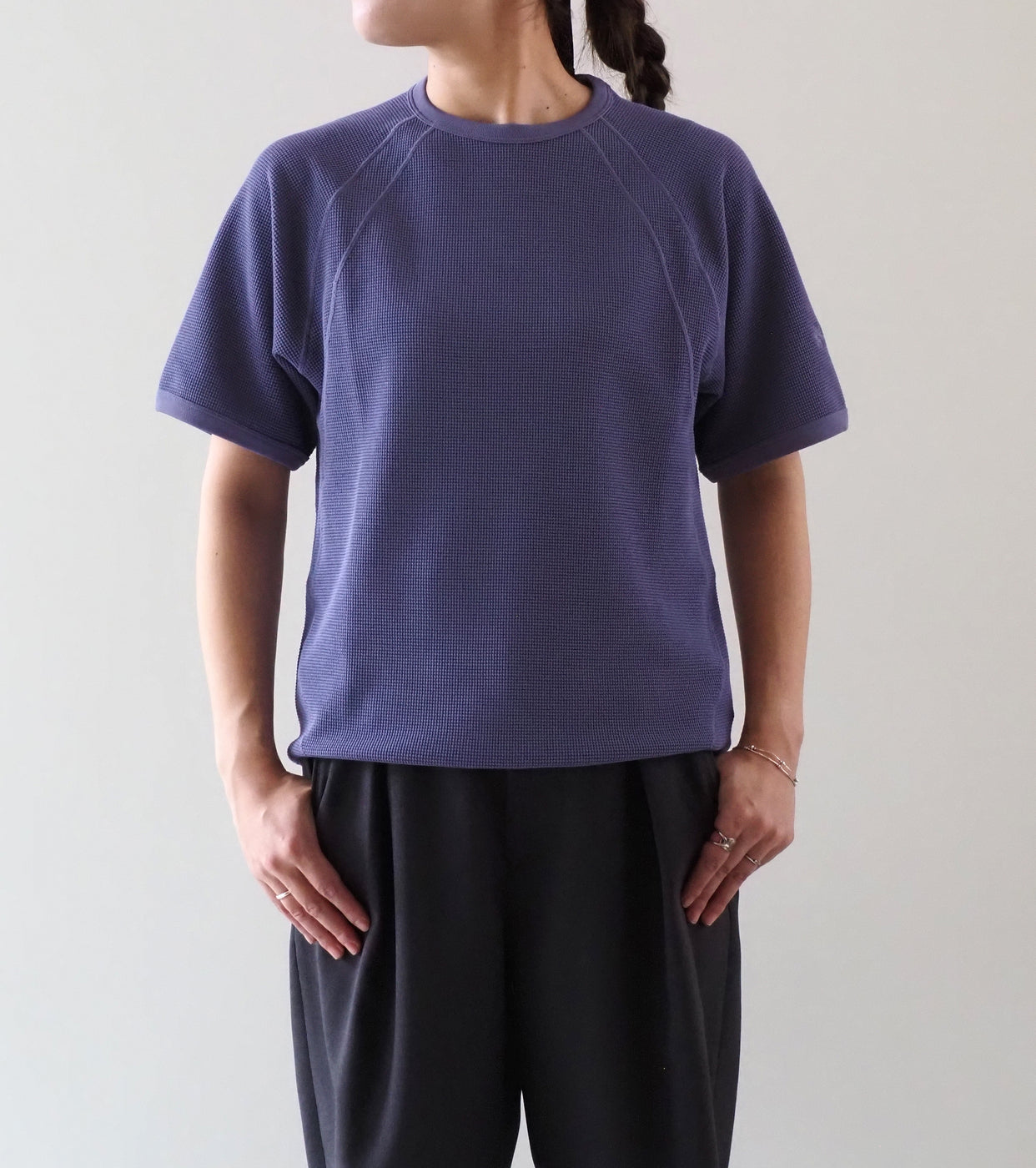 Goldwin レディース メッシュ ワッフル アクチノイド ティーシャツ , Light Wisteria