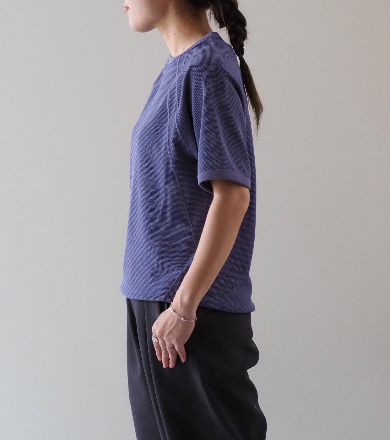 Goldwin レディース メッシュ ワッフル アクチノイド ティーシャツ , Light Wisteria