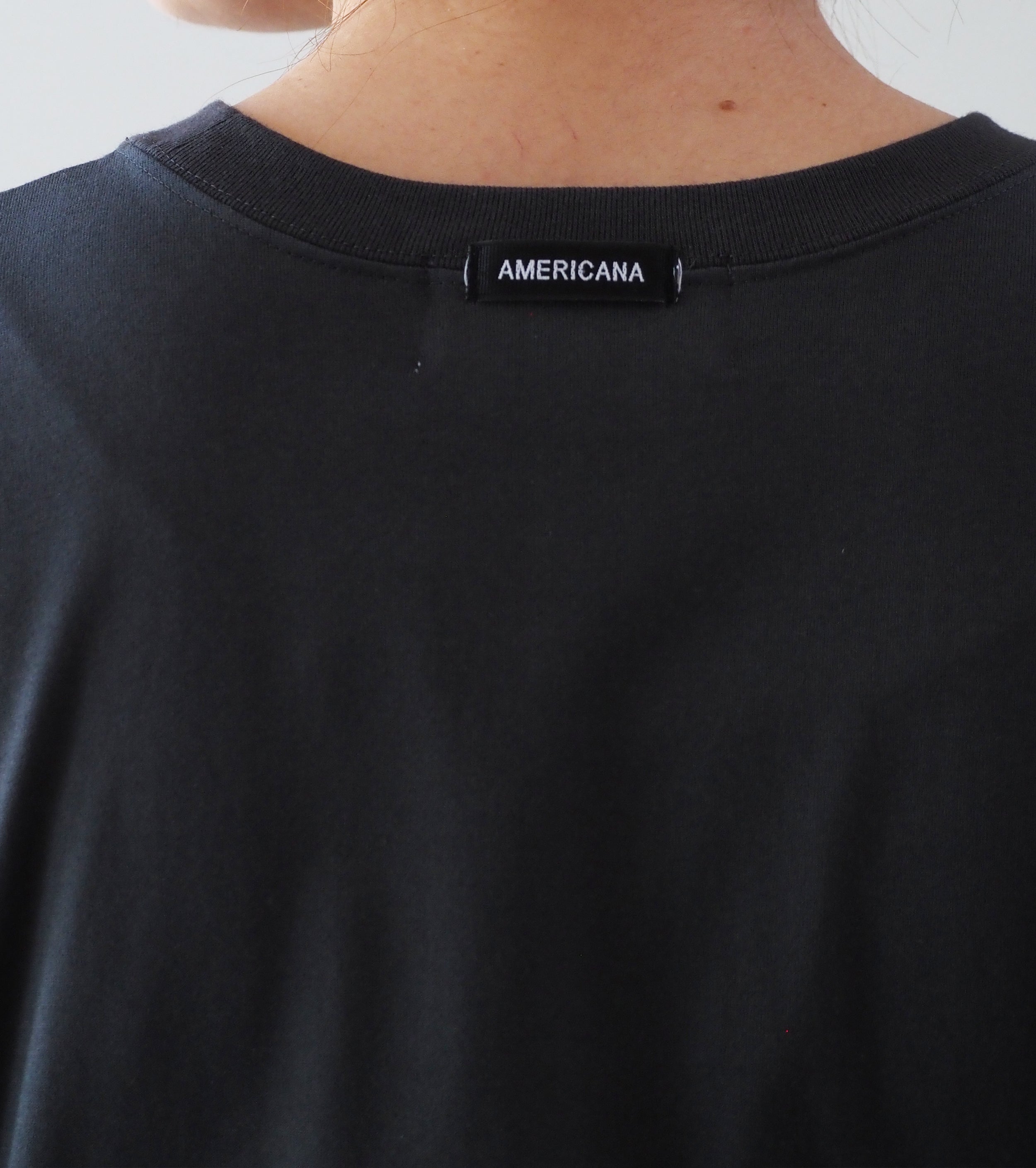 Americana Wide Sleeve Tee Shirt Tunic Length , Sumikuro