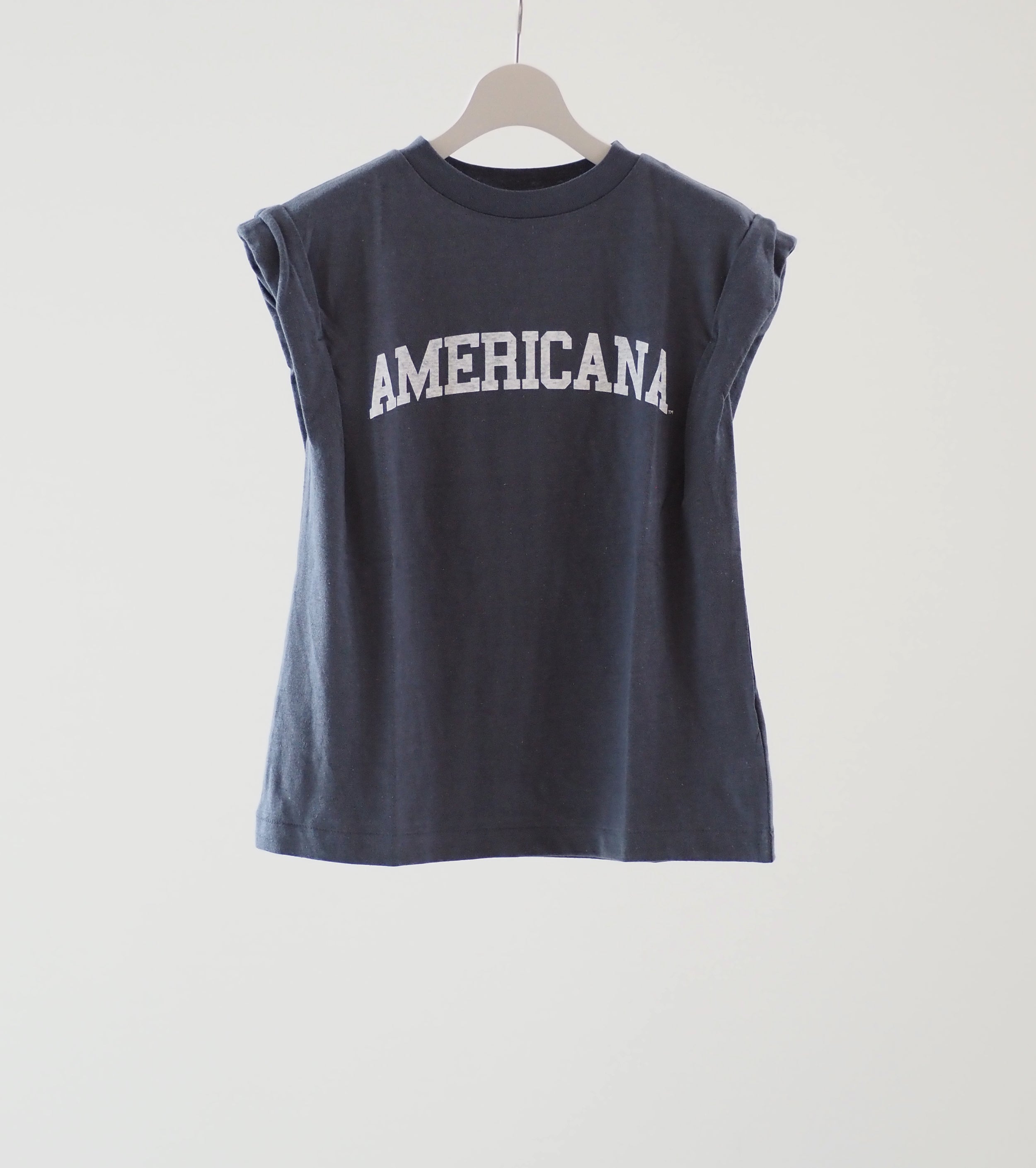 Americana Roll up T-shirt ,Sumikuro