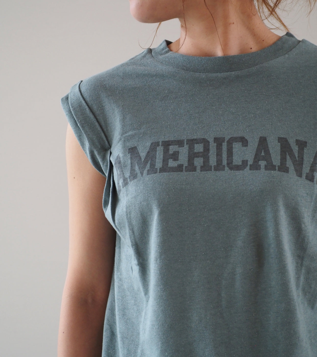 Americana Roll up T-shirt , Green