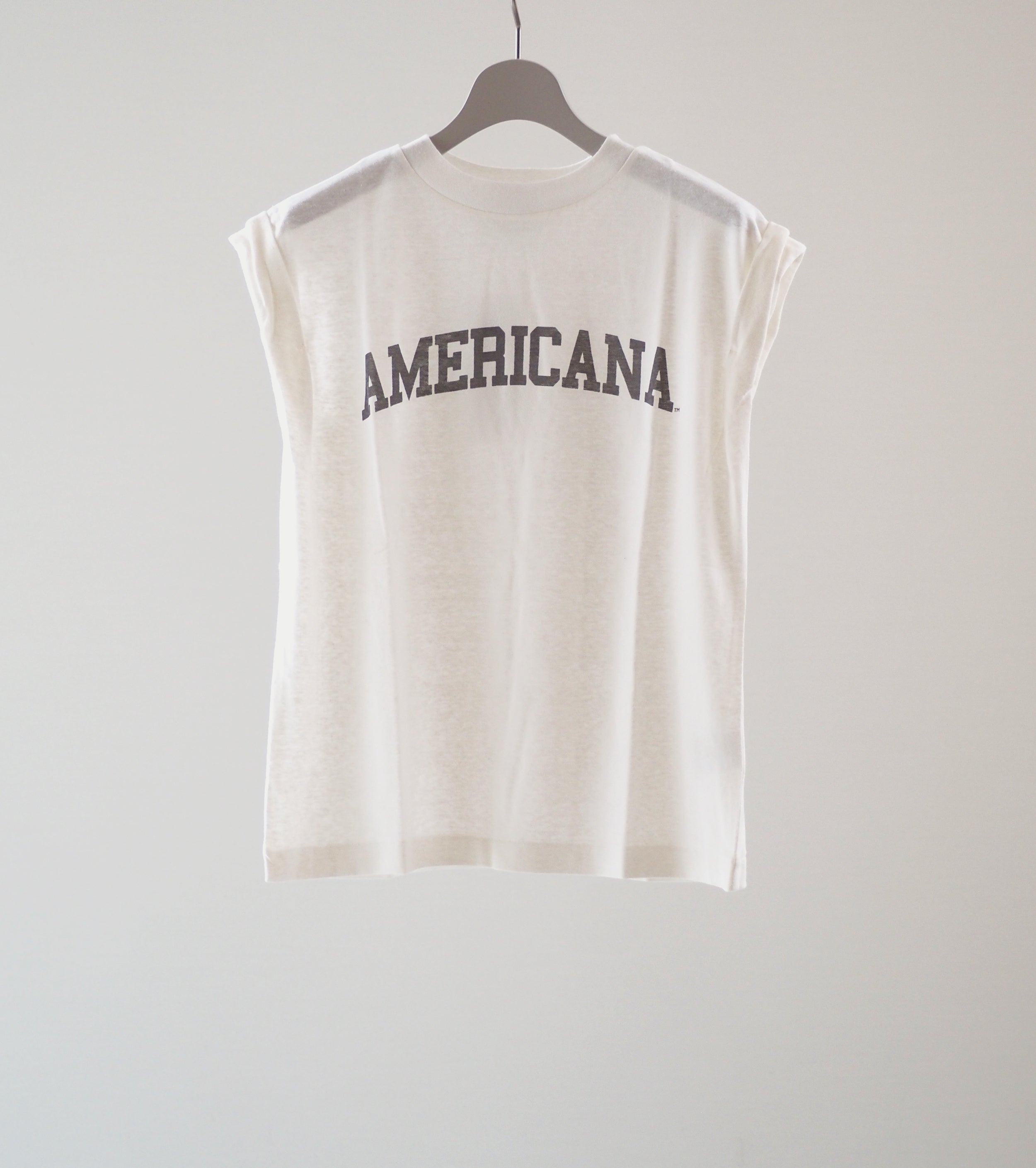 Americana Roll up T-shirt ,Off White