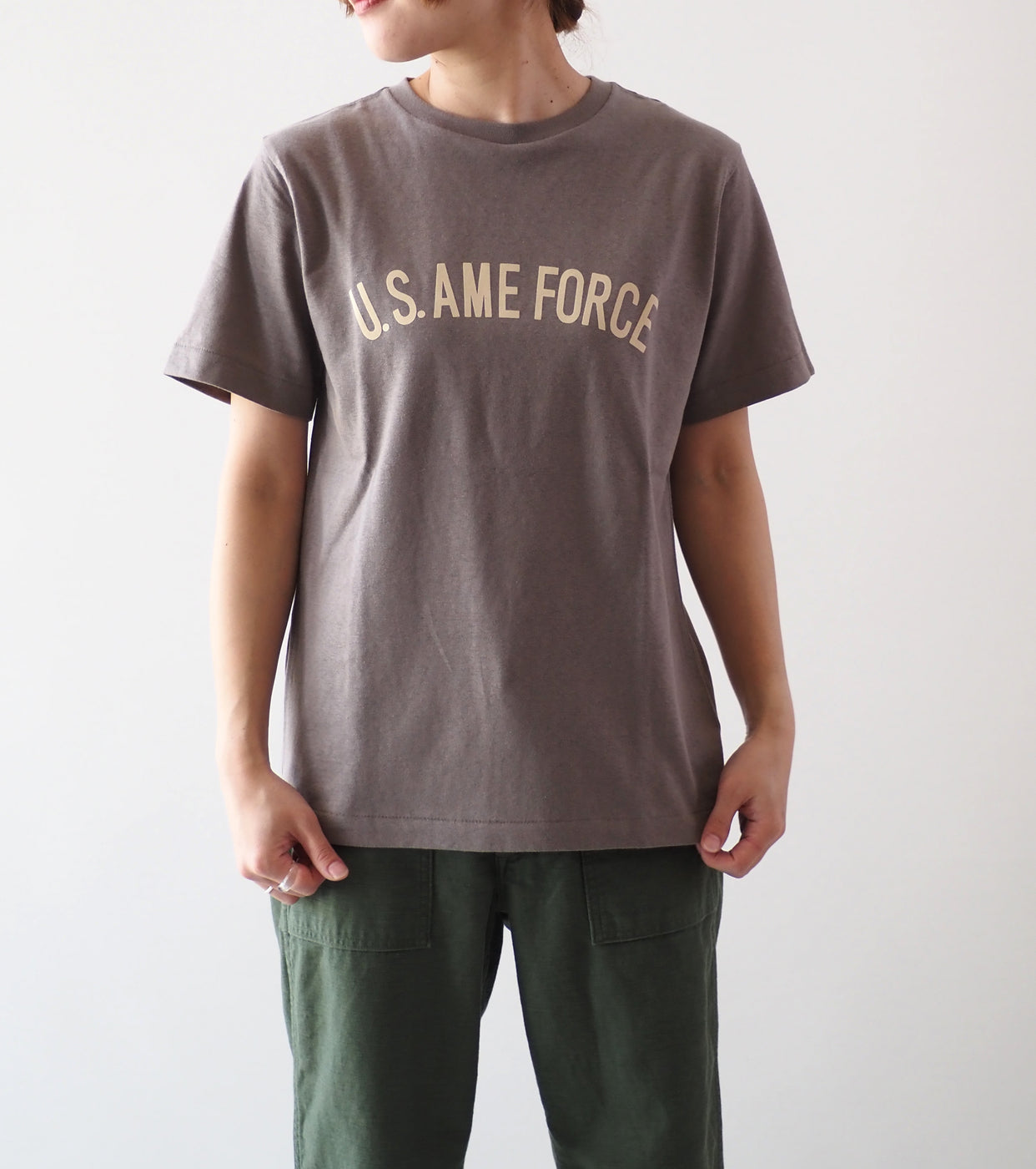 Americana Remake  Print Tee Shirts, Taupe